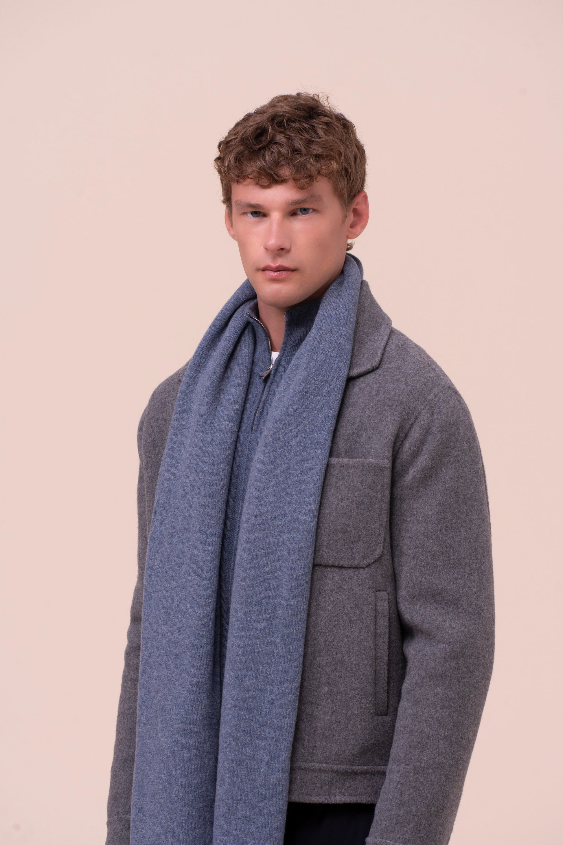 Open sciarpa in cashmere  - LIGHTDENIM