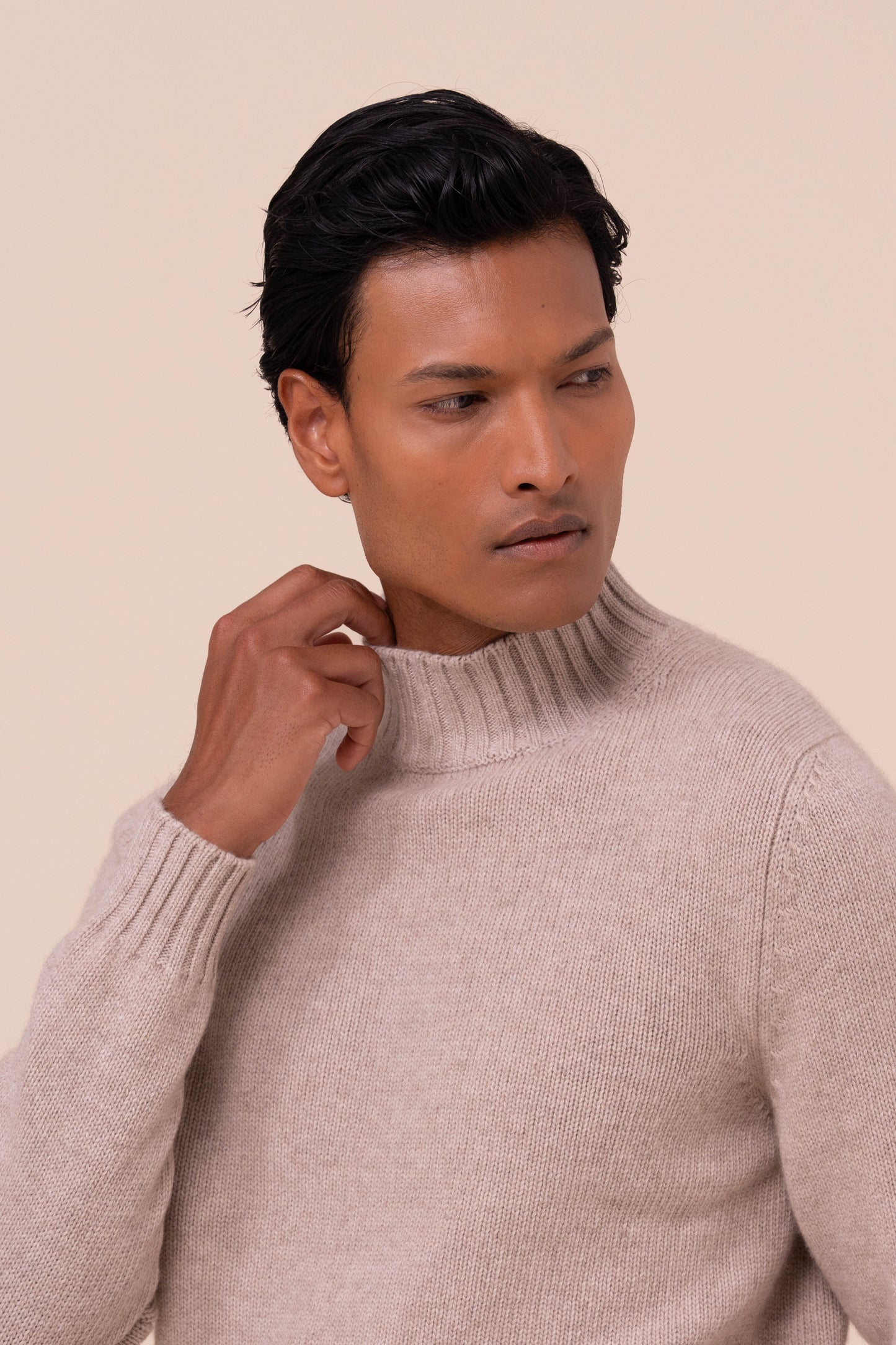 Onda Wool Cashmere Mock-Neck Sweater - ROPEMELANGE