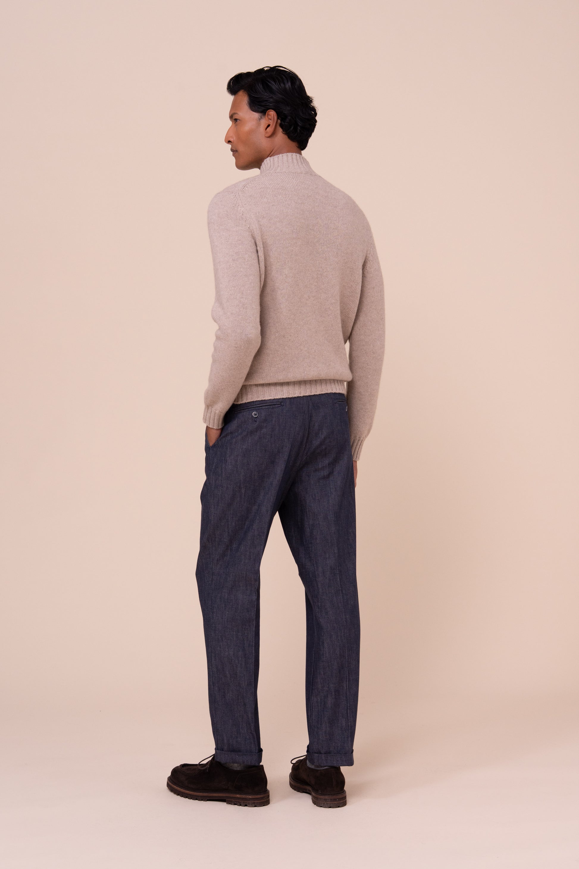 Onda Wool Cashmere Mock-Neck Sweater - ROPEMELANGE
