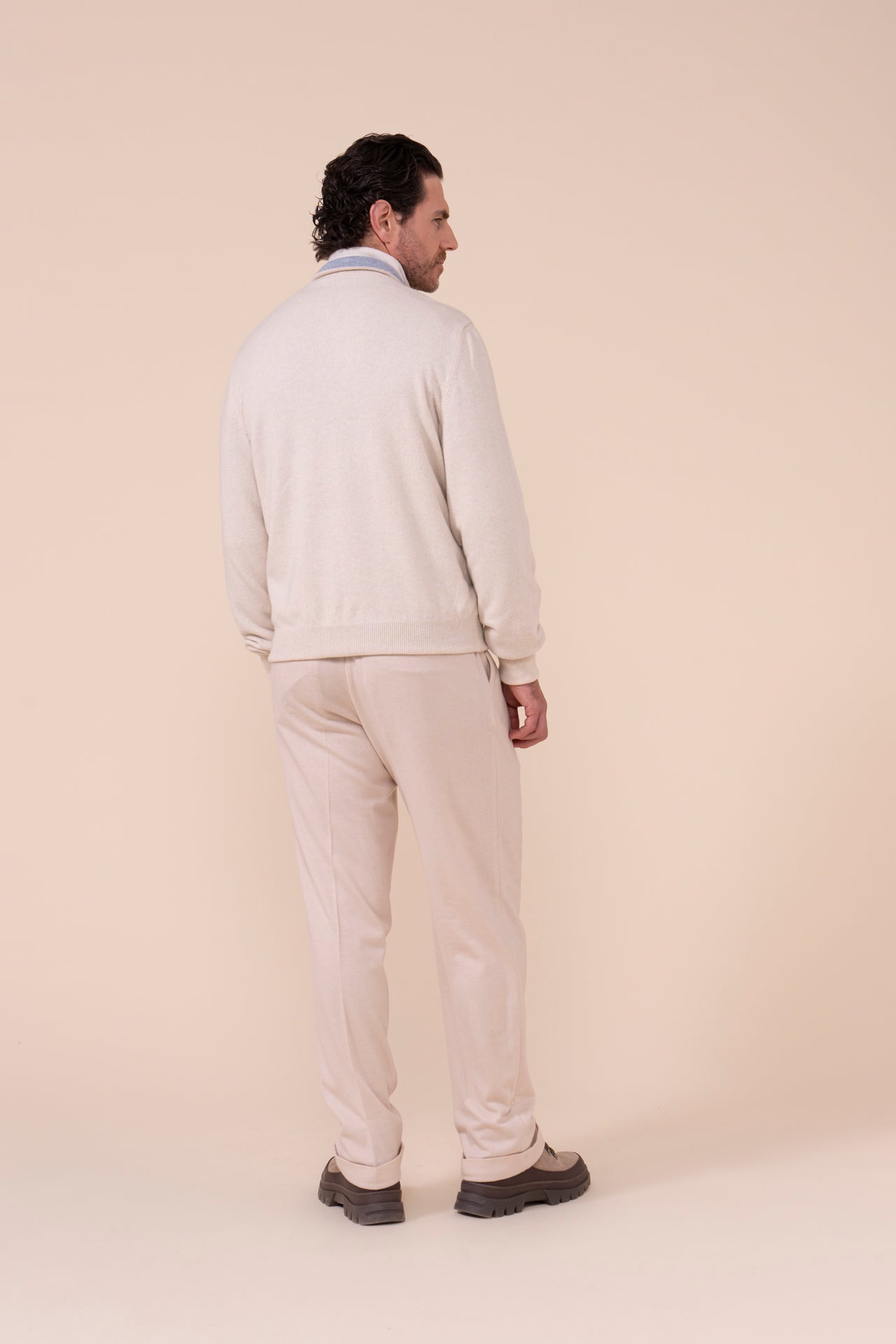 Meet Open Cashmere Full-zip Reversible Sweater - Bicolor - WAVEMELANGE