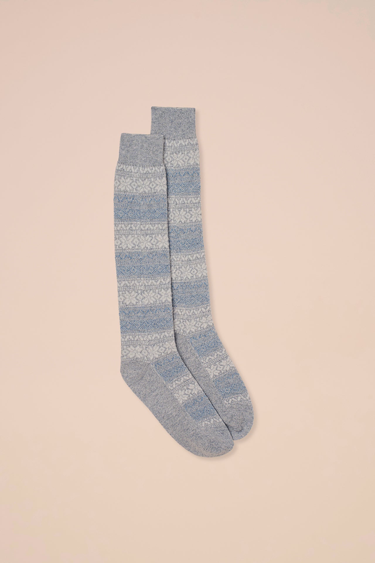 Fiocco Cashmere Jacquard Knit Socks - GRAY