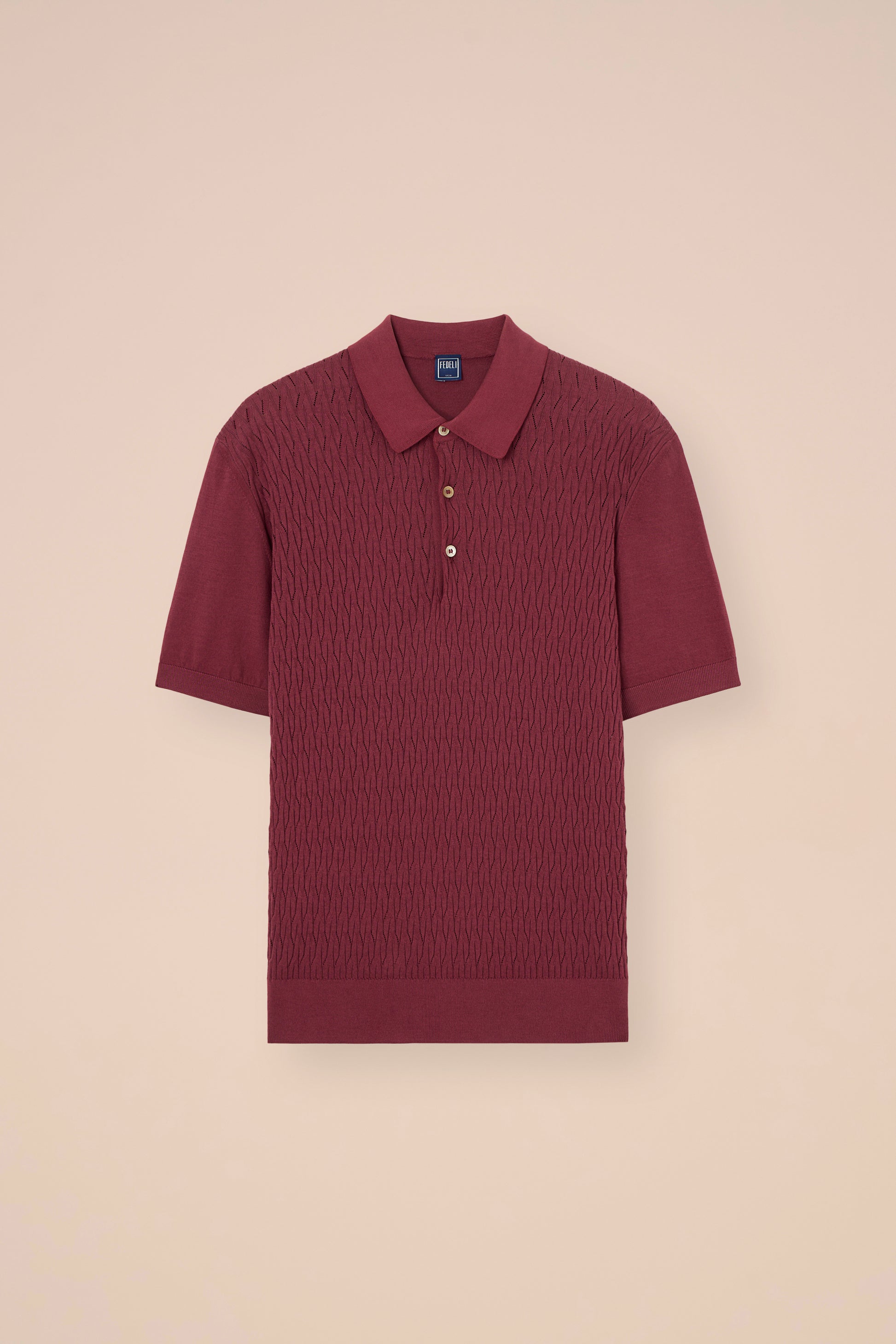 Joao Giza Organic Cotton Short Sleeve Polo - MERLOT