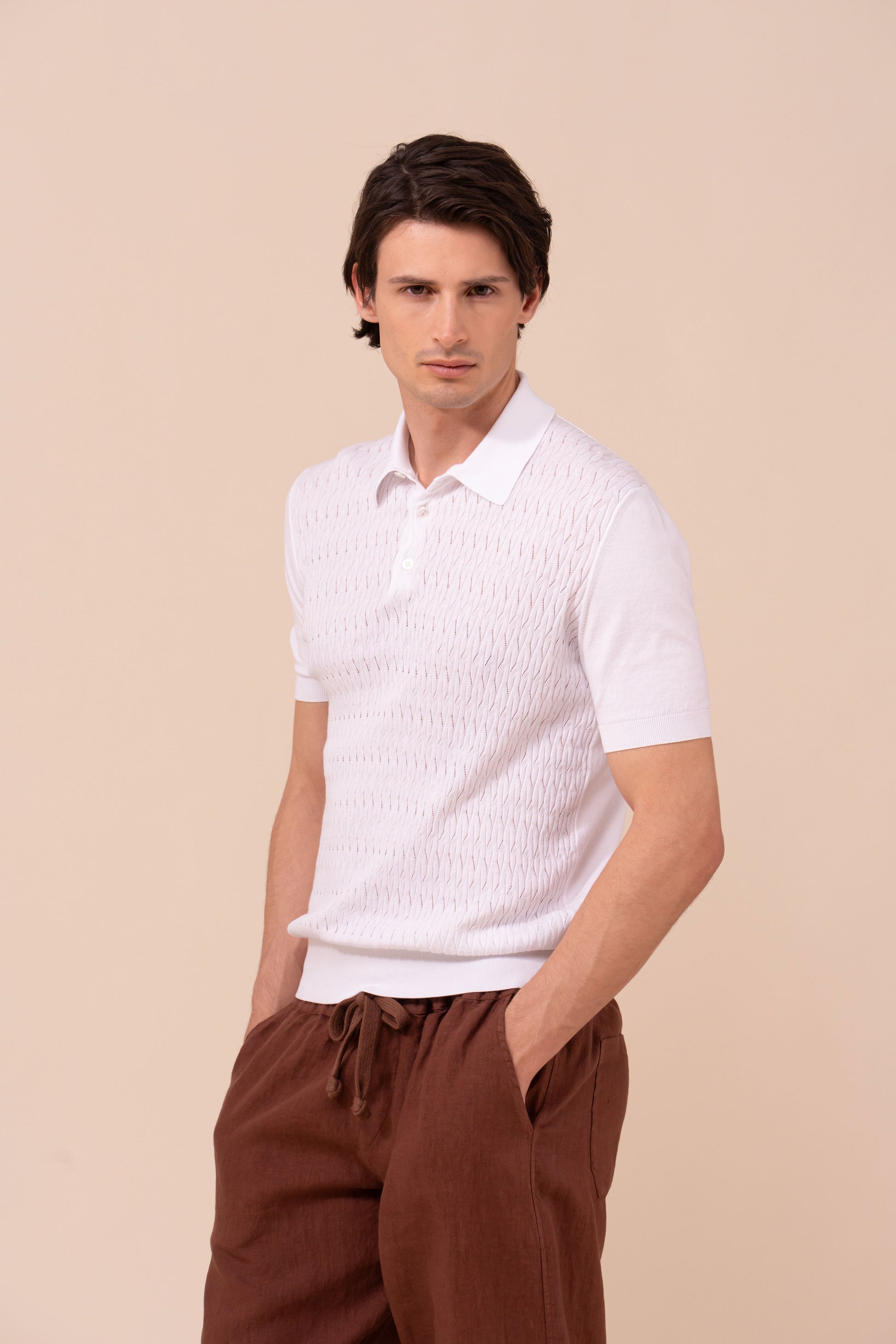 Joao Giza Organic Cotton Short Sleeve Polo - MERLOT