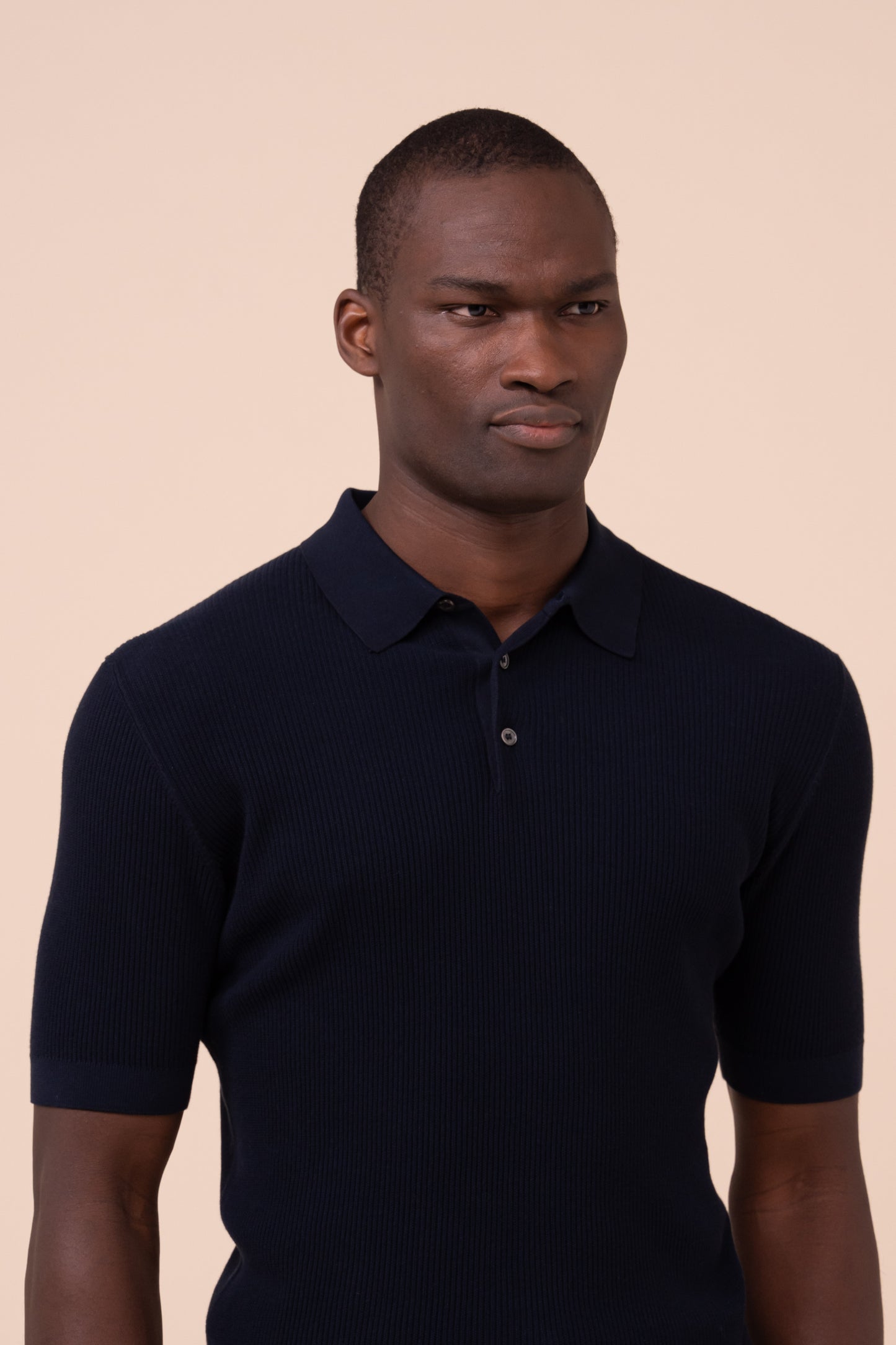 Rafael Giza Organic Cotton Short Sleeve Polo - MIDNIGHTBLUE