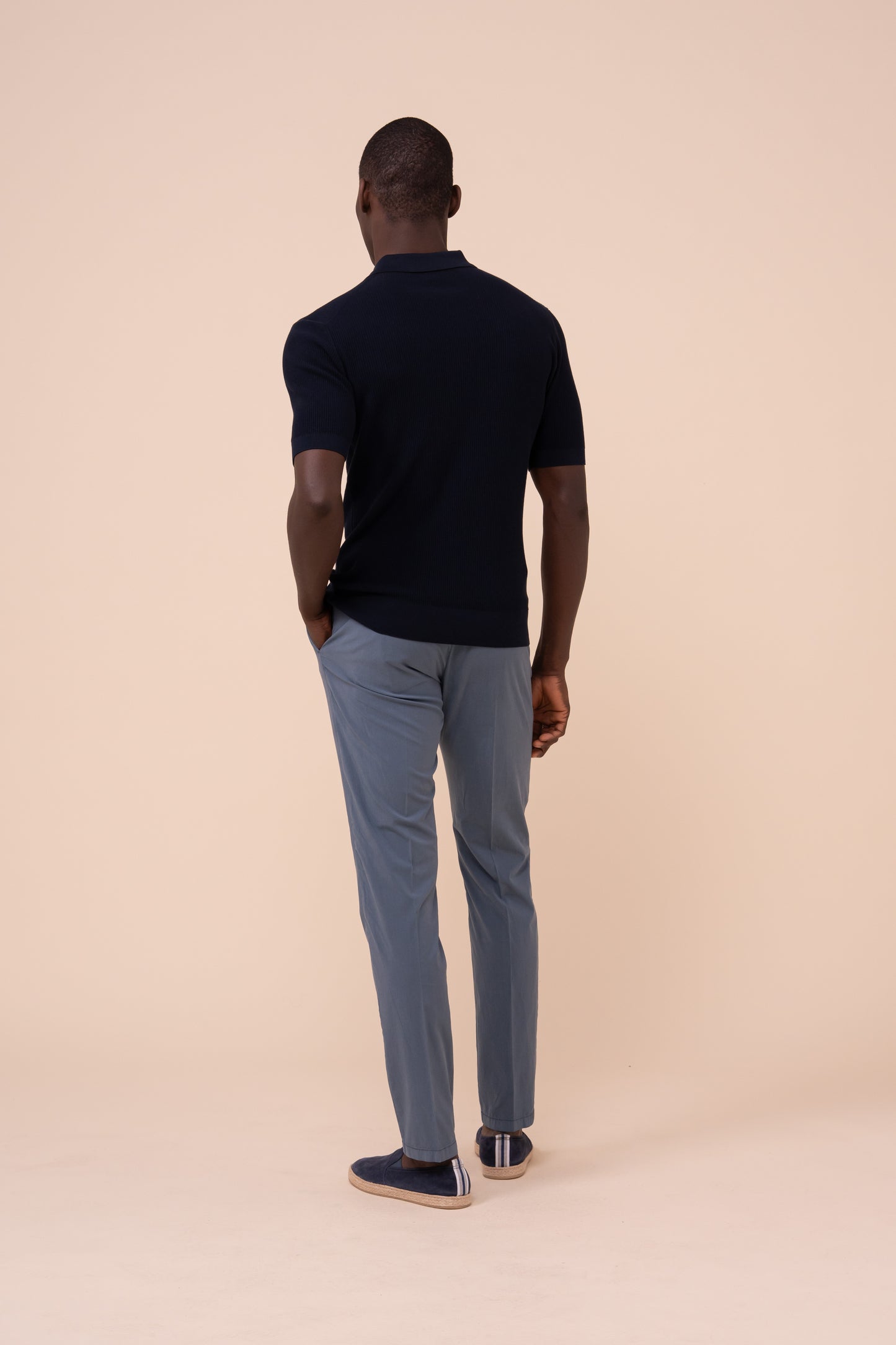 Rafael Giza Organic Cotton Short Sleeve Polo - MIDNIGHTBLUE