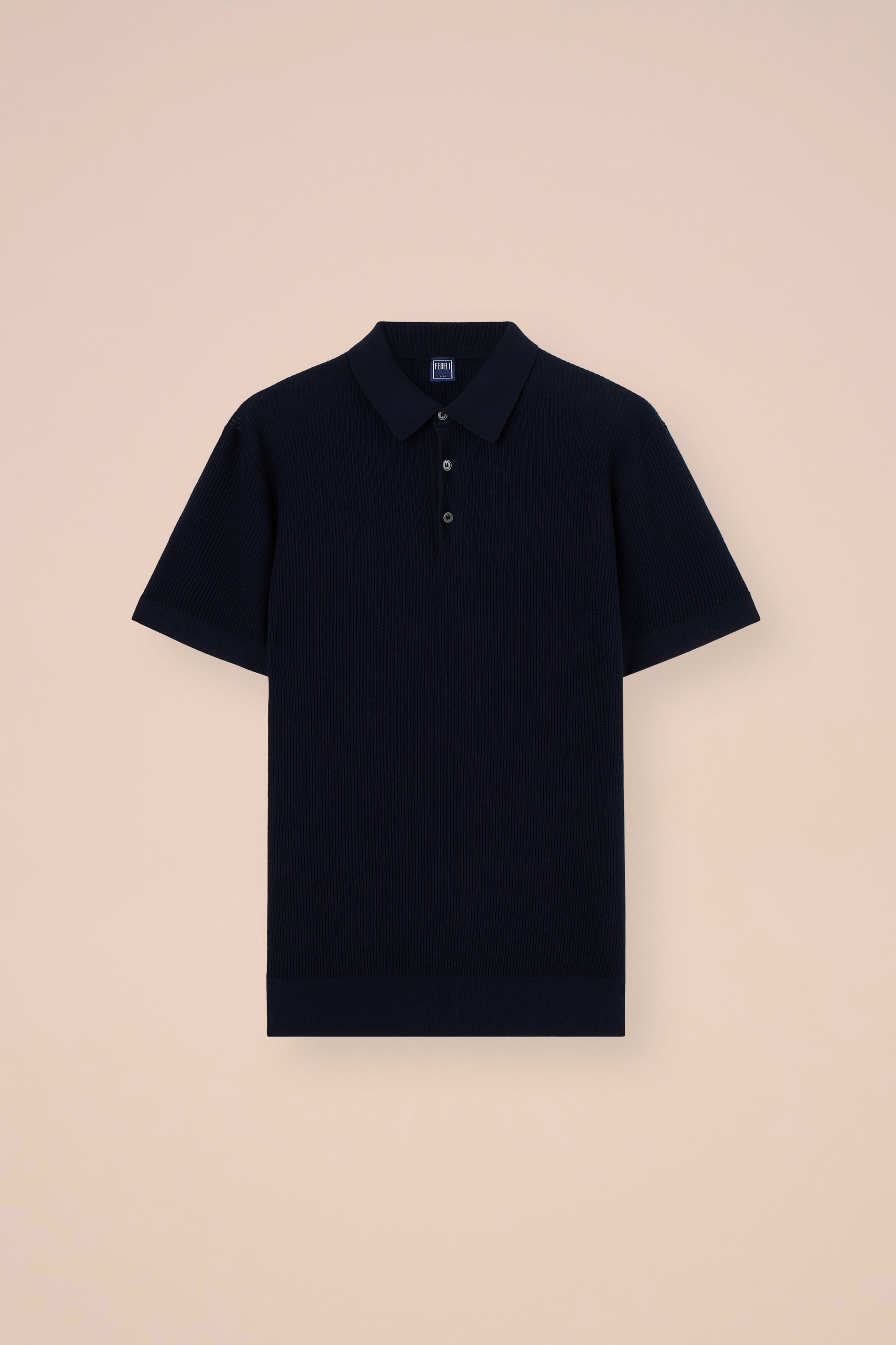 Rafael Giza Organic Cotton Short Sleeve Polo - MIDNIGHTBLUE