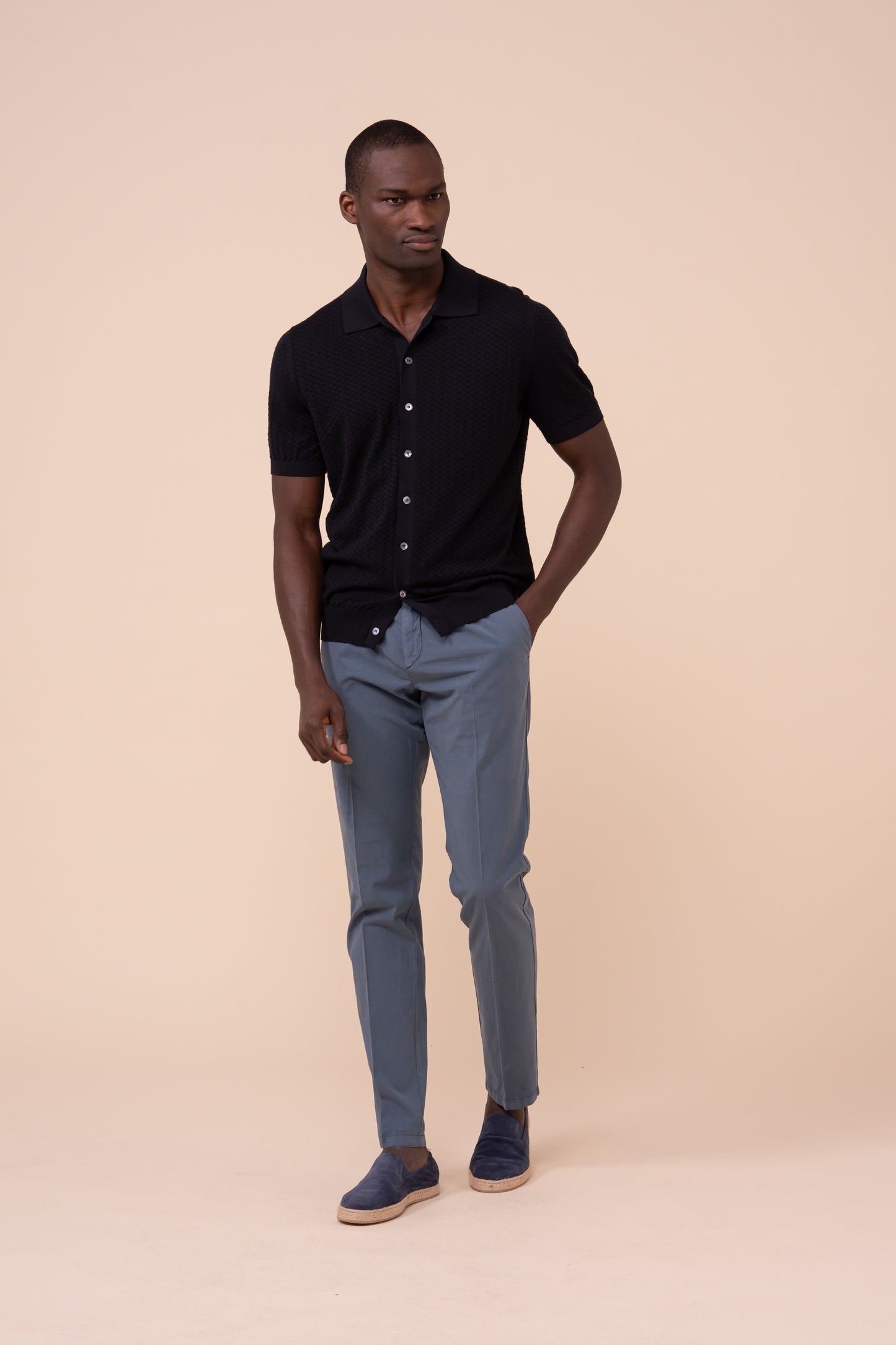 Bruno Giza Organic Cotton Short Sleeve Polo Shirt - MIDNIGHTBLUE