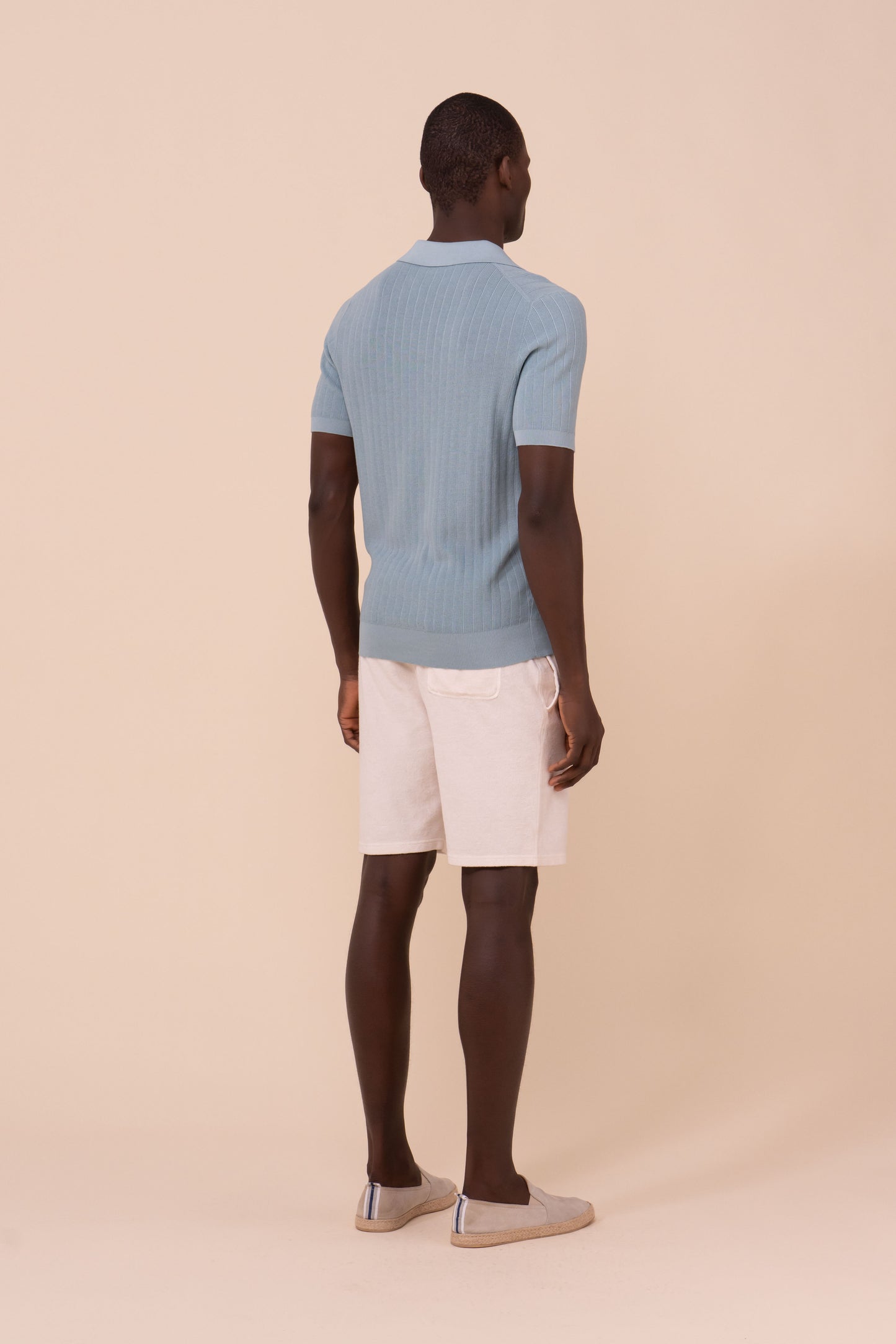 Matheus polo a maniche corte in cotone organico Giza - WHITE