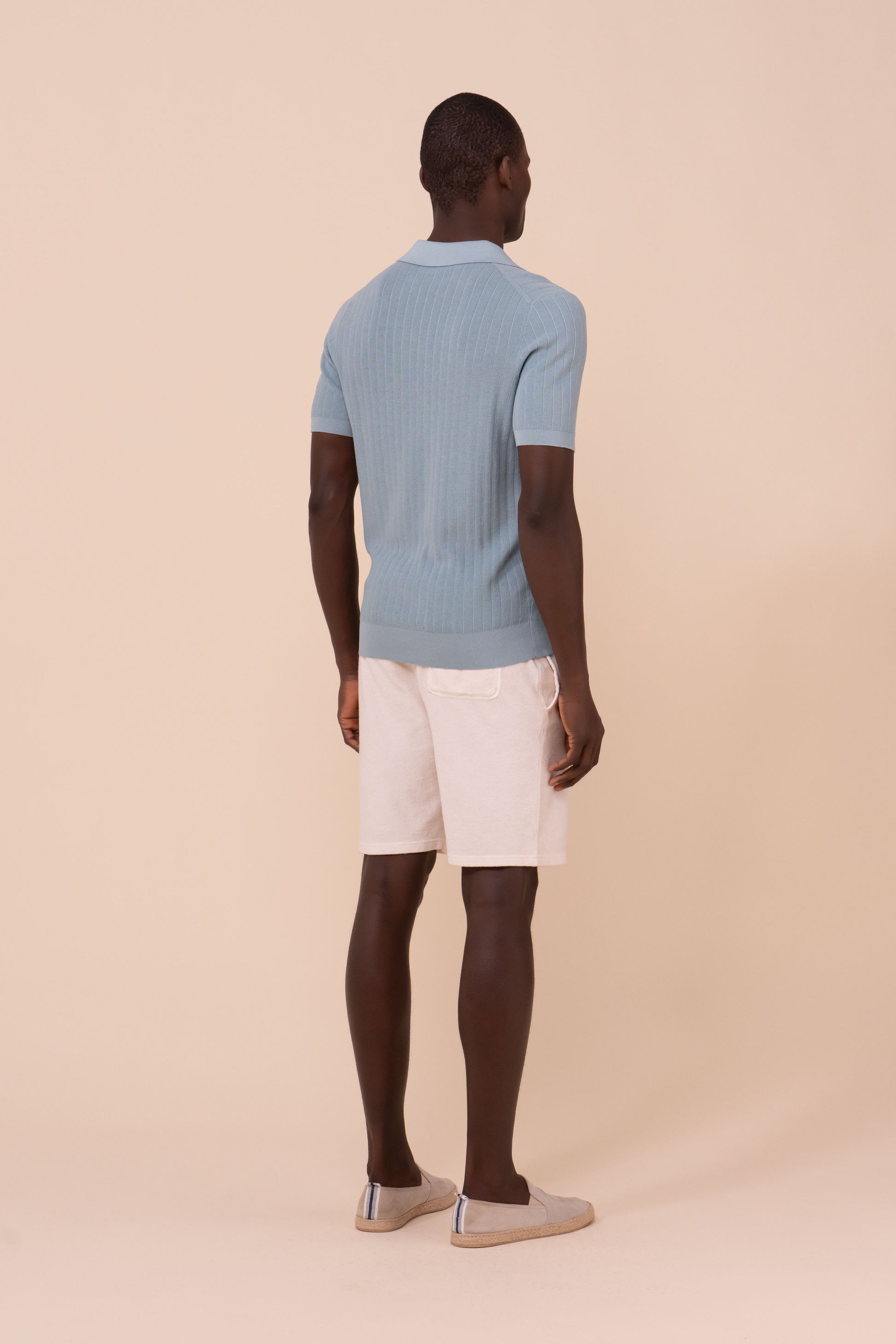 Matheus polo a maniche corte in cotone organico Giza - WHITE