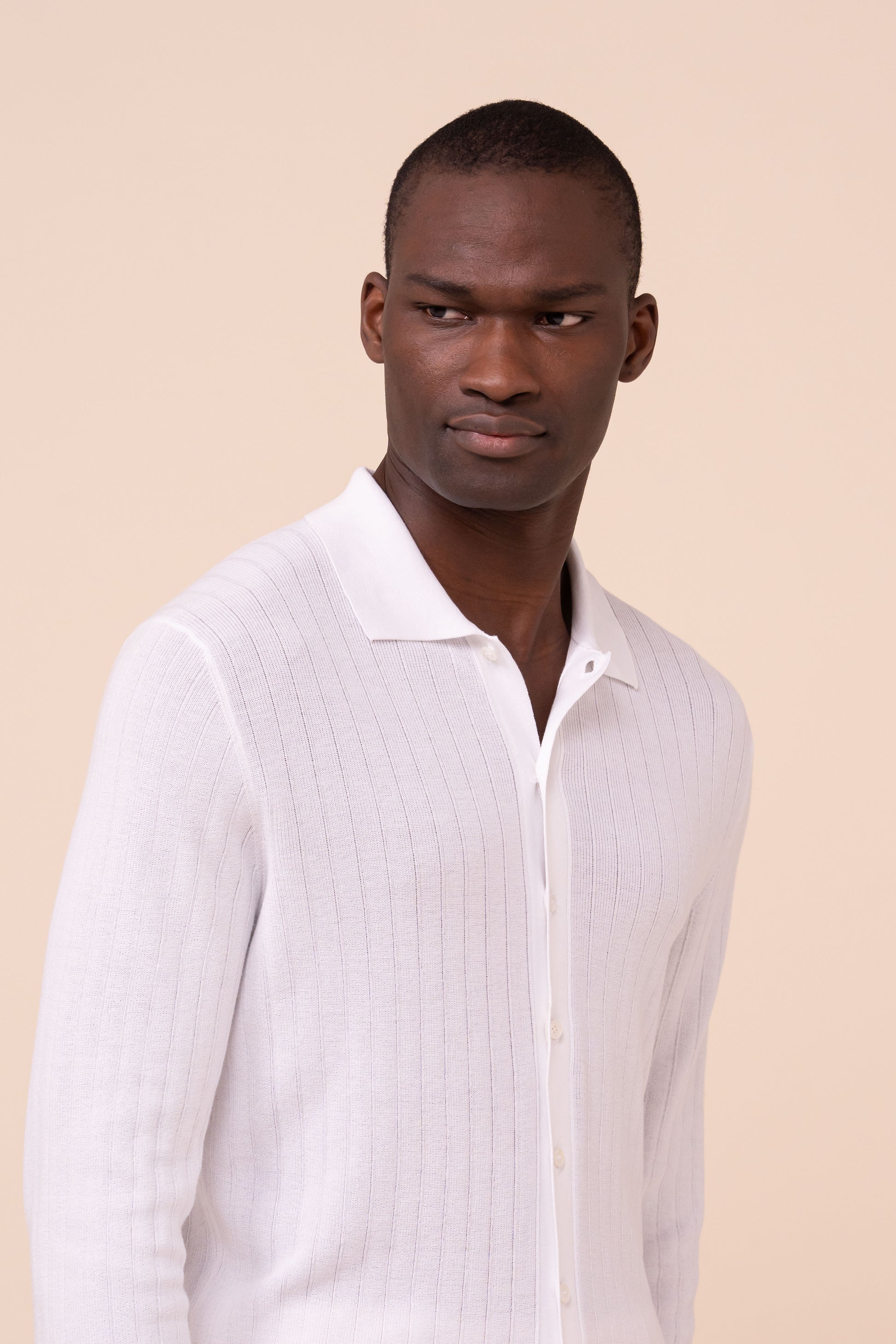 Matheus Giza Organic Cotton Knit Shirt - WHITE