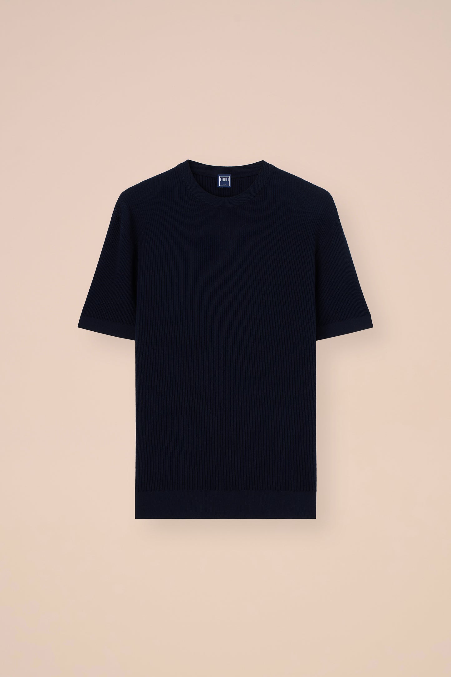 Argentina Rafael maglia girocollo in cotone organico Giza - MIDNIGHTBLUE