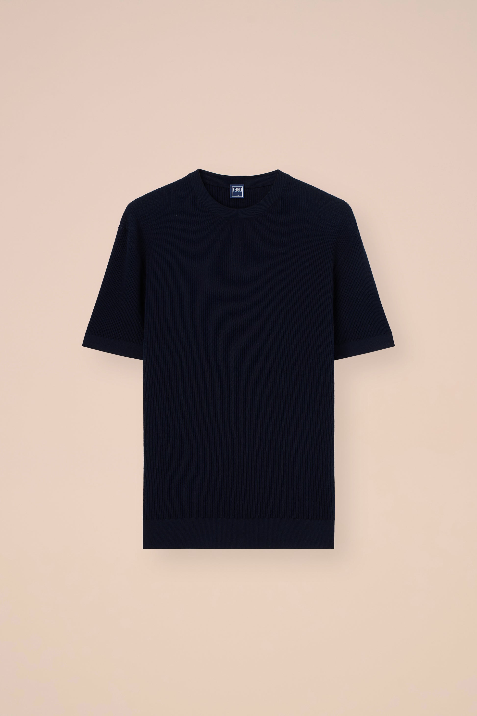 Argentina Rafael maglia girocollo in cotone organico Giza - MIDNIGHTBLUE