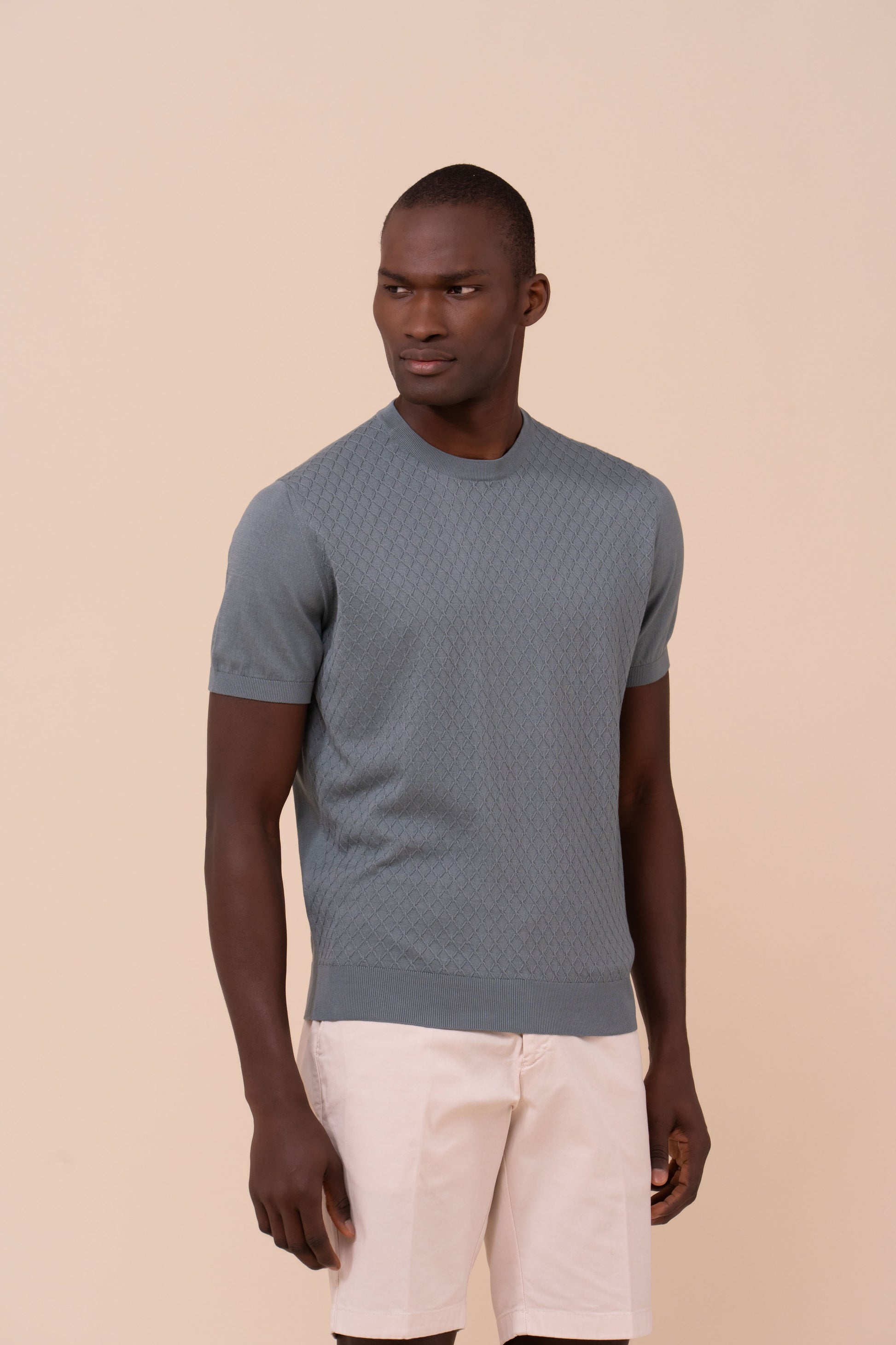 Argentina Gabriel Giza Organic Cotton Short Sleeve Crewneck - OLIVEGREEN