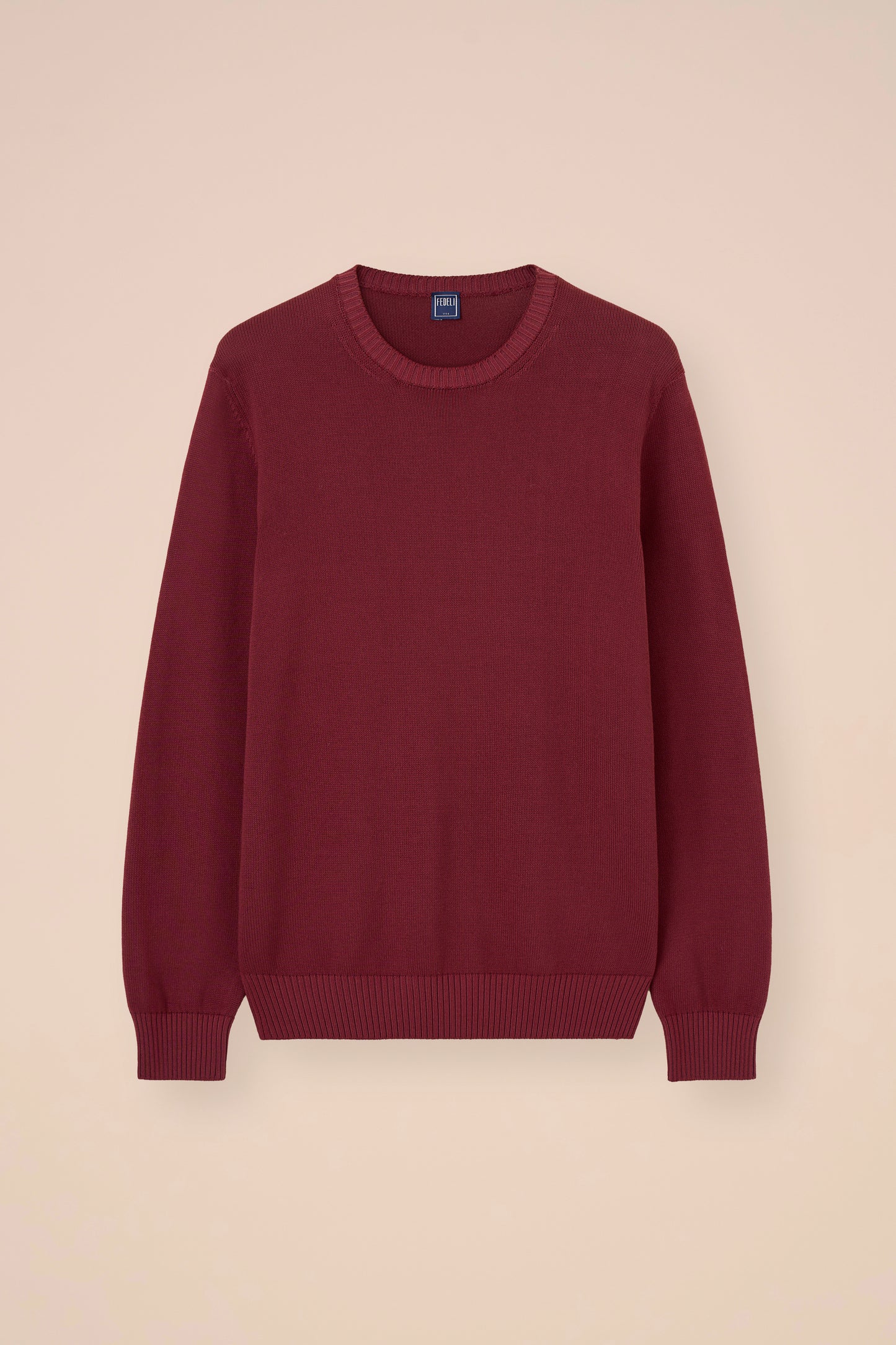 Argentina 8 maglia girocollo in cotone organico Giza - MERLOT