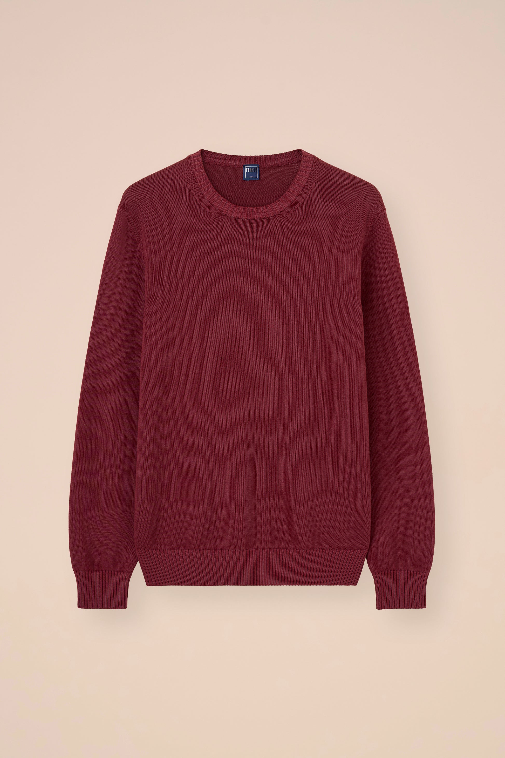 Argentina 8 maglia girocollo in cotone organico Giza - MERLOT