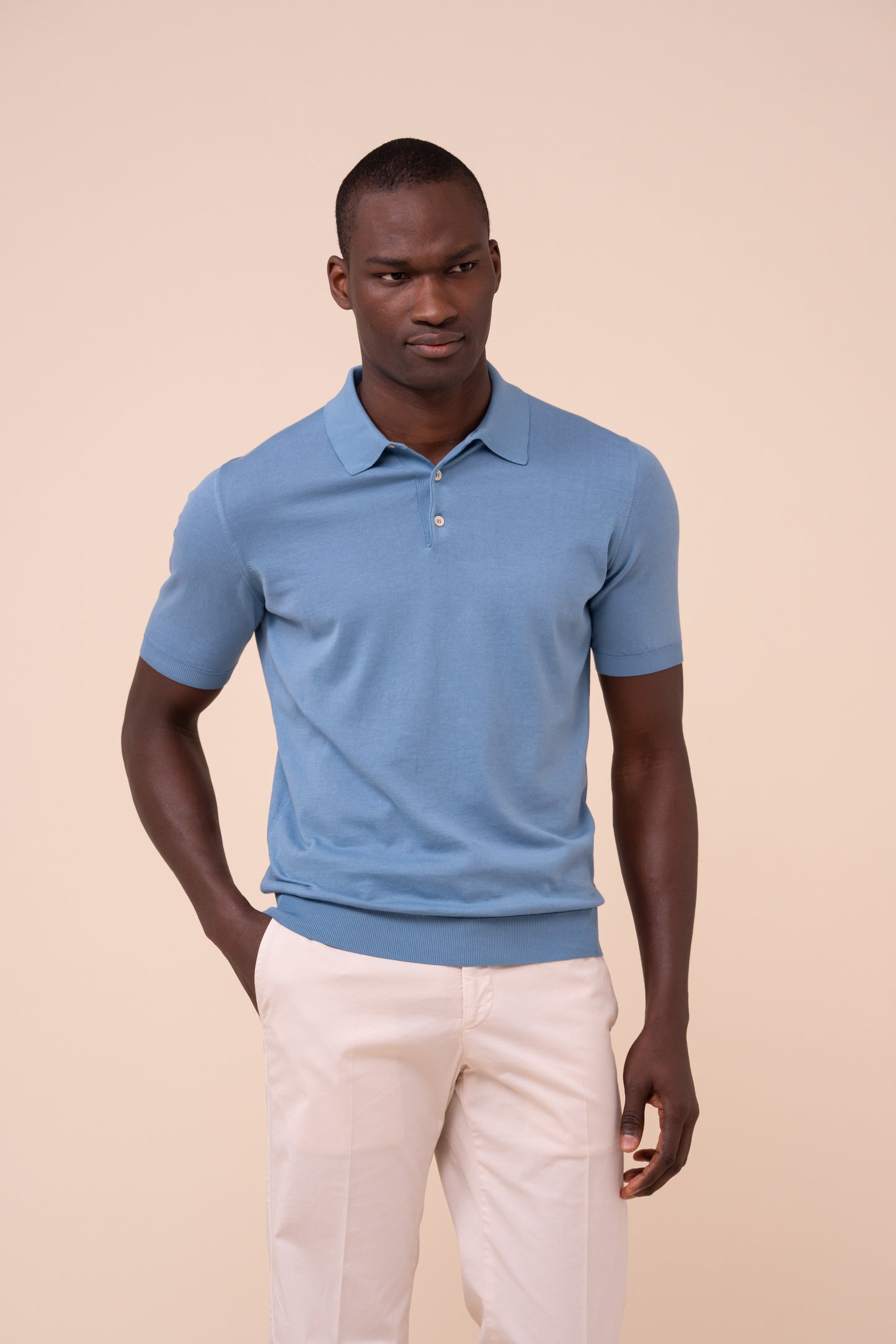 Sportman Giza Organic Cotton Short Sleeve Knit Polo - MIDNIGHTBLUE