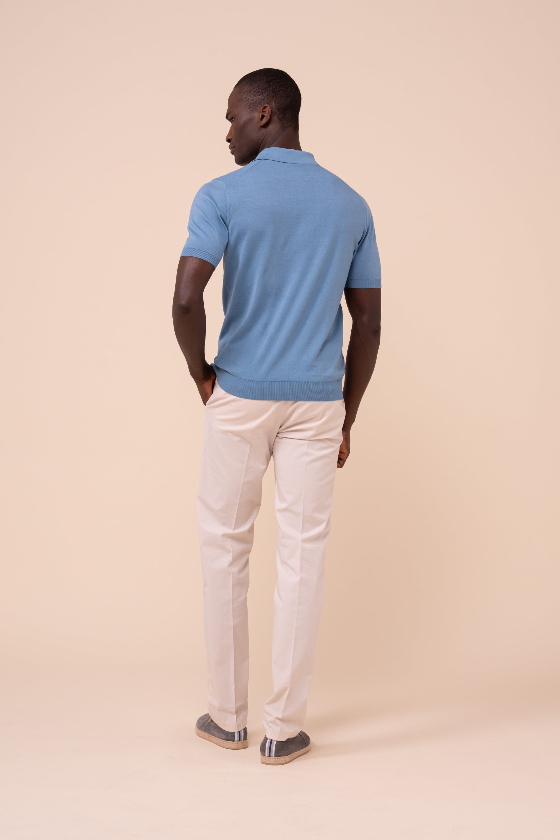 Sportman Giza Organic Cotton Short Sleeve Knit Polo - MIDNIGHTBLUE