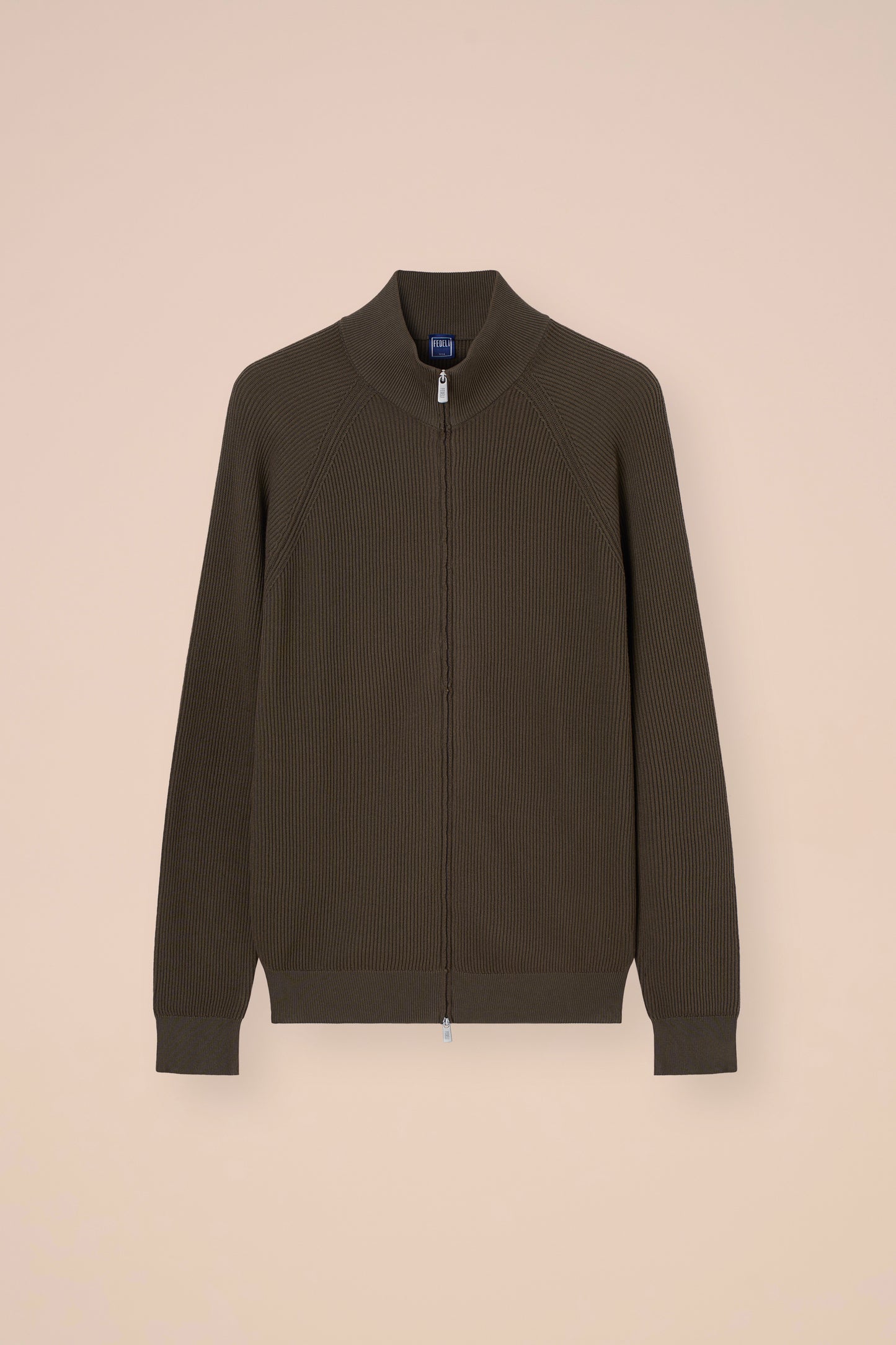 Paul Giza Organic Cotton Zipped Sweater - FOREST
