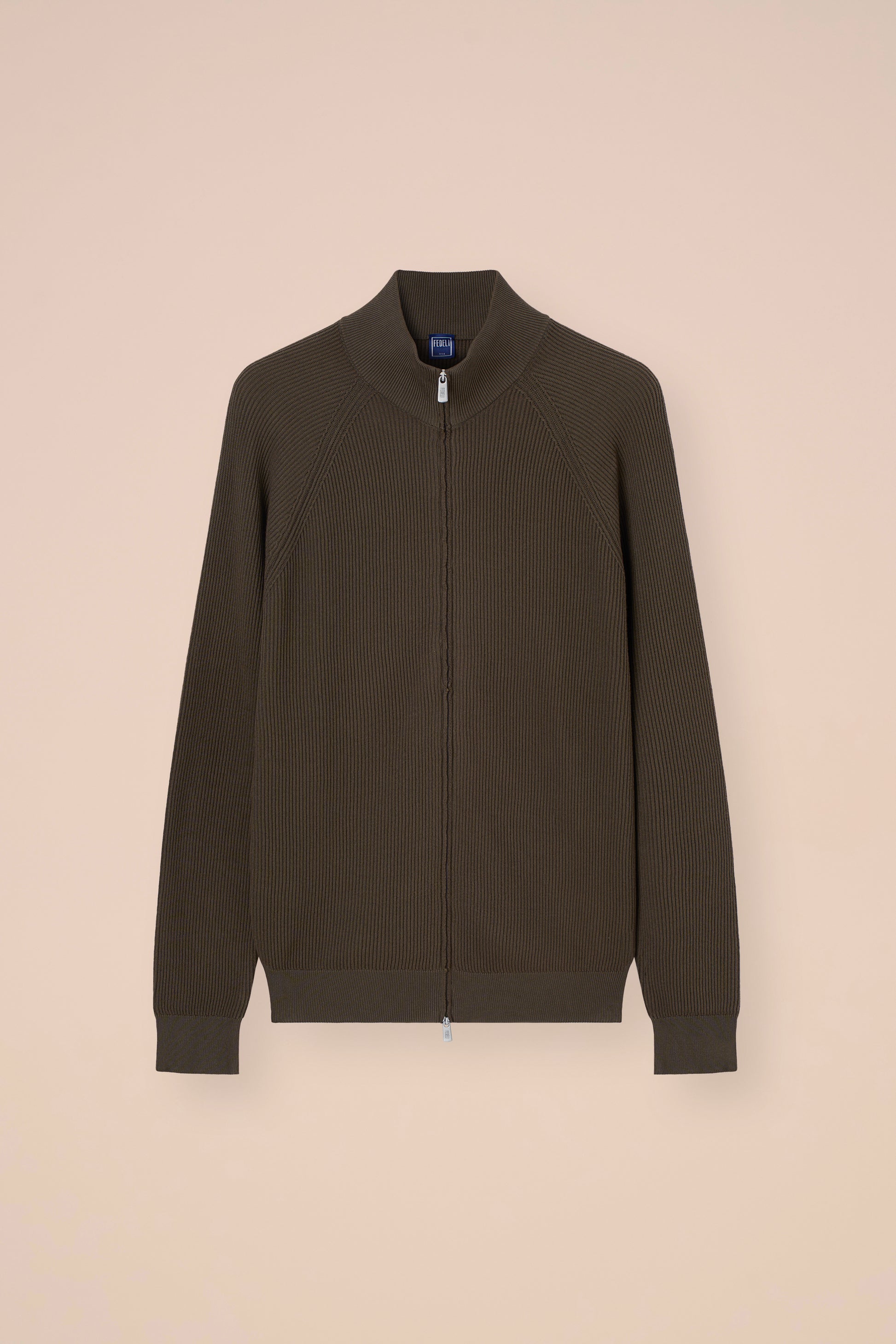 Paul Giza Organic Cotton Zipped Sweater - FOREST