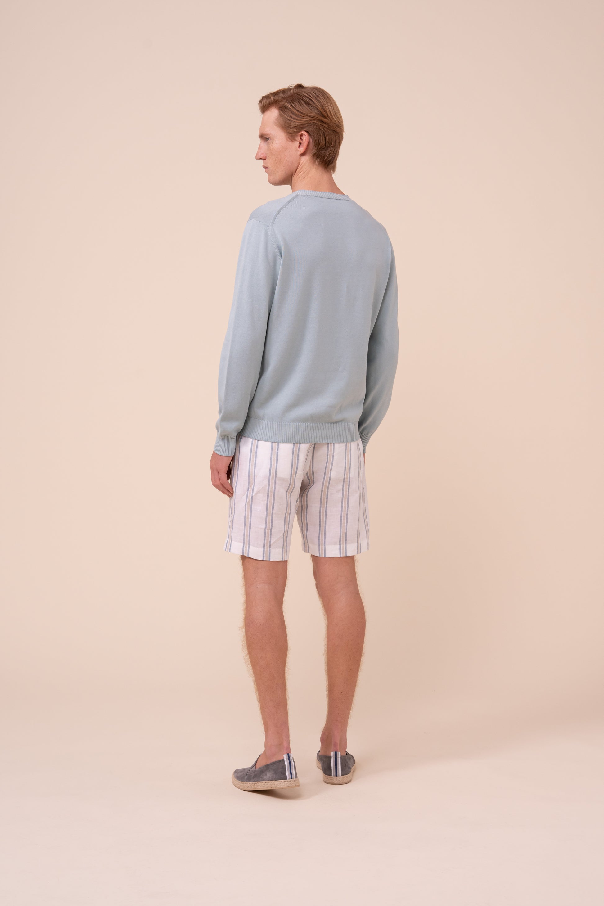 Argentina 12 Giza Organic Cotton Crewneck - LIGHTCYAN