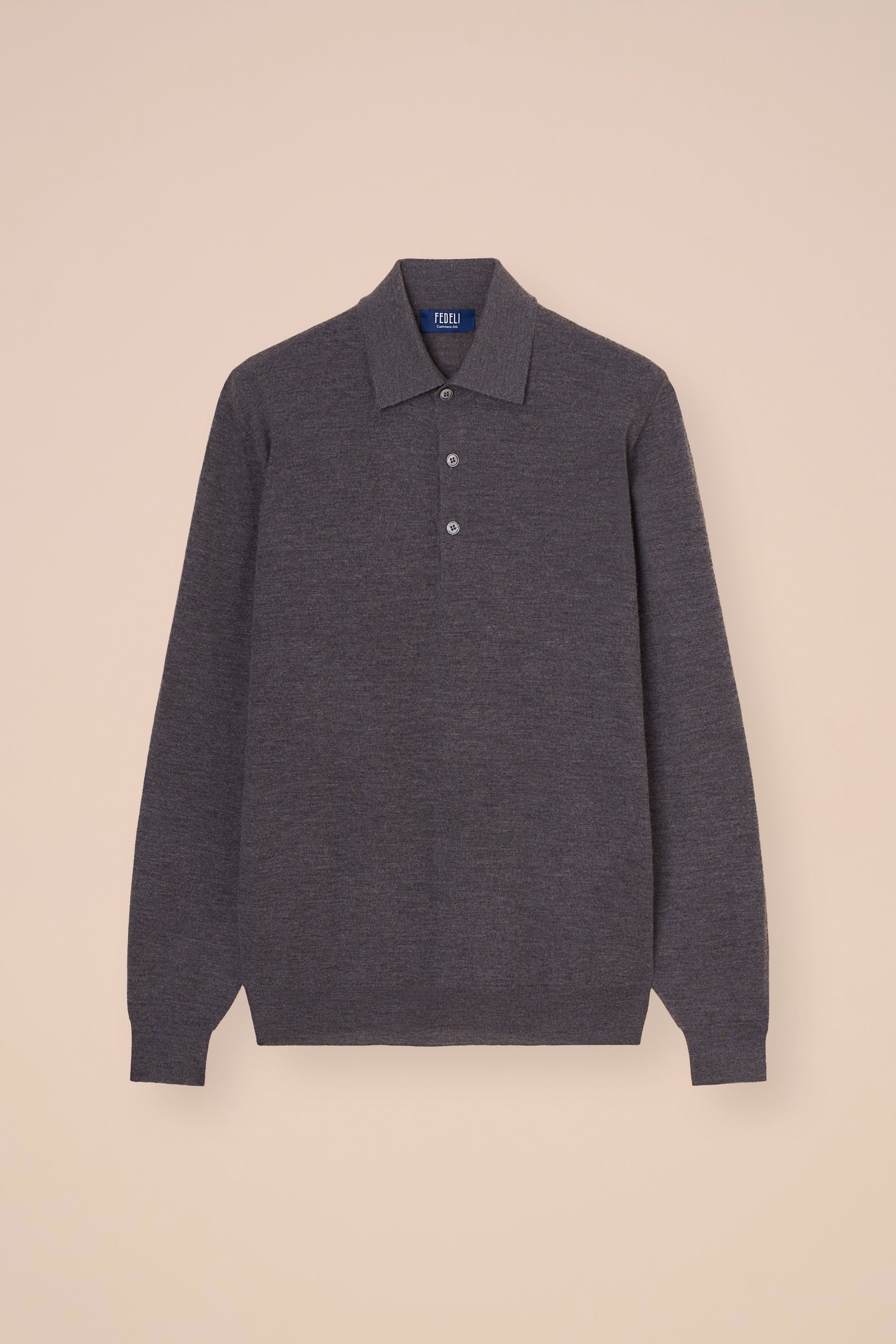 Sport polo in cashmere e seta - STONEMELANGE