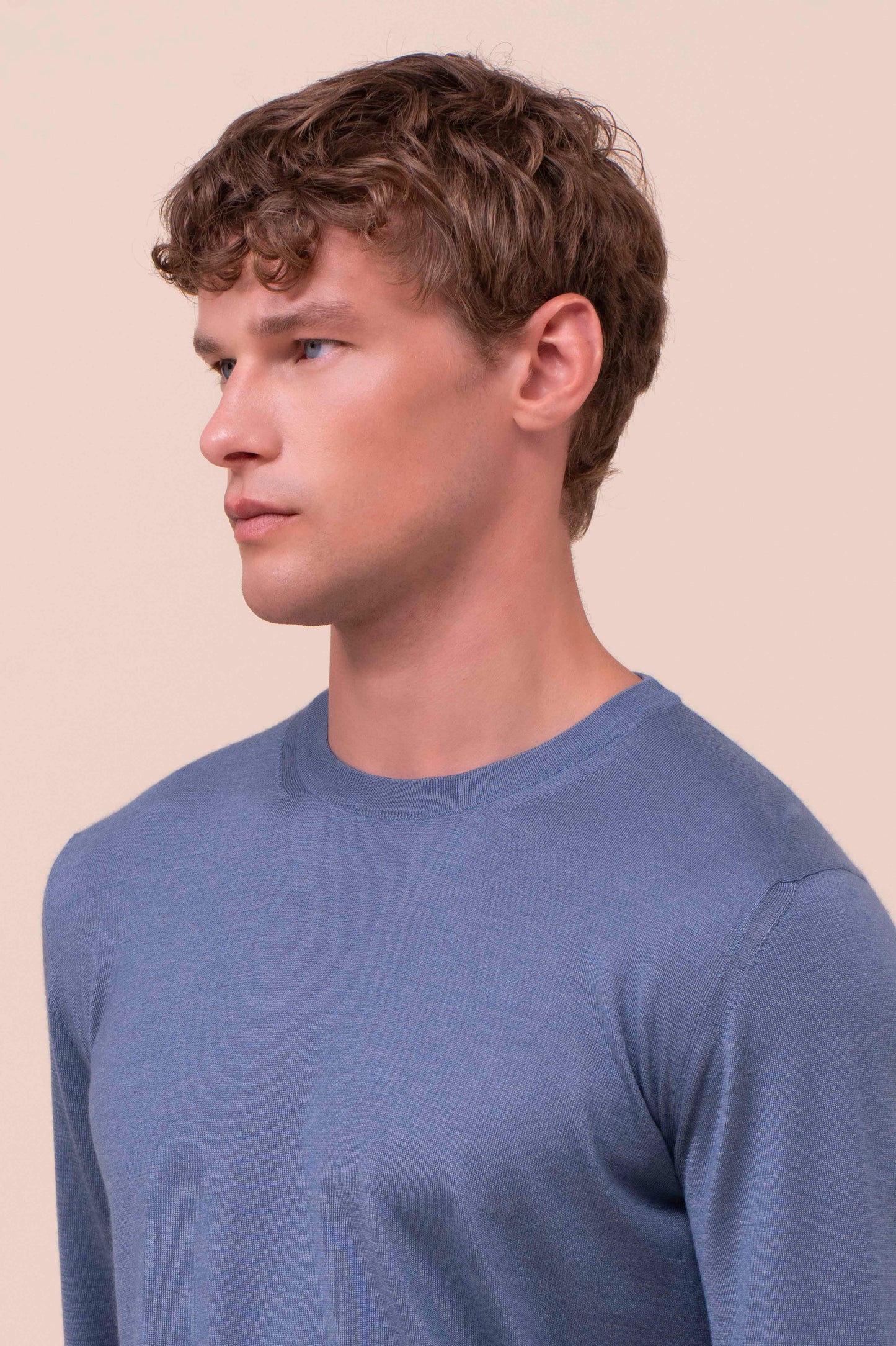 Argentina girocollo in cashmere e seta  - DENIM