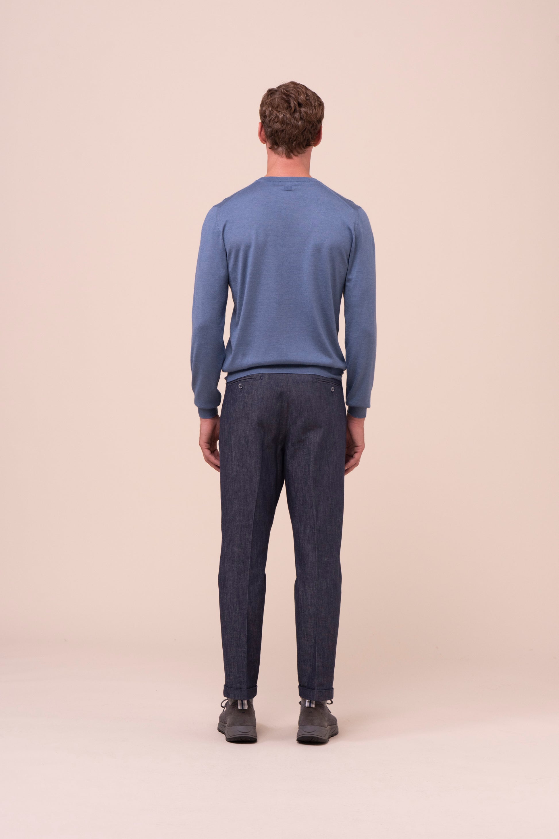 Argentina girocollo in cashmere e seta  - DENIM