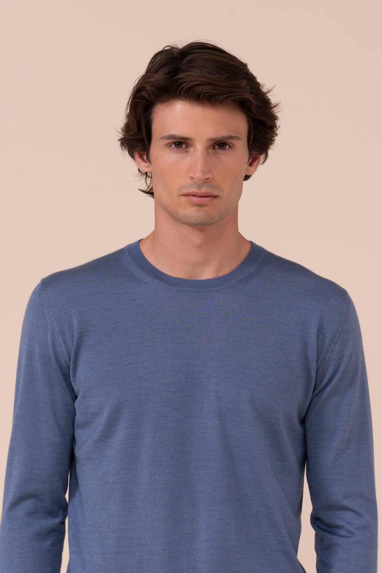 Argentina girocollo in cashmere e seta  - DENIM