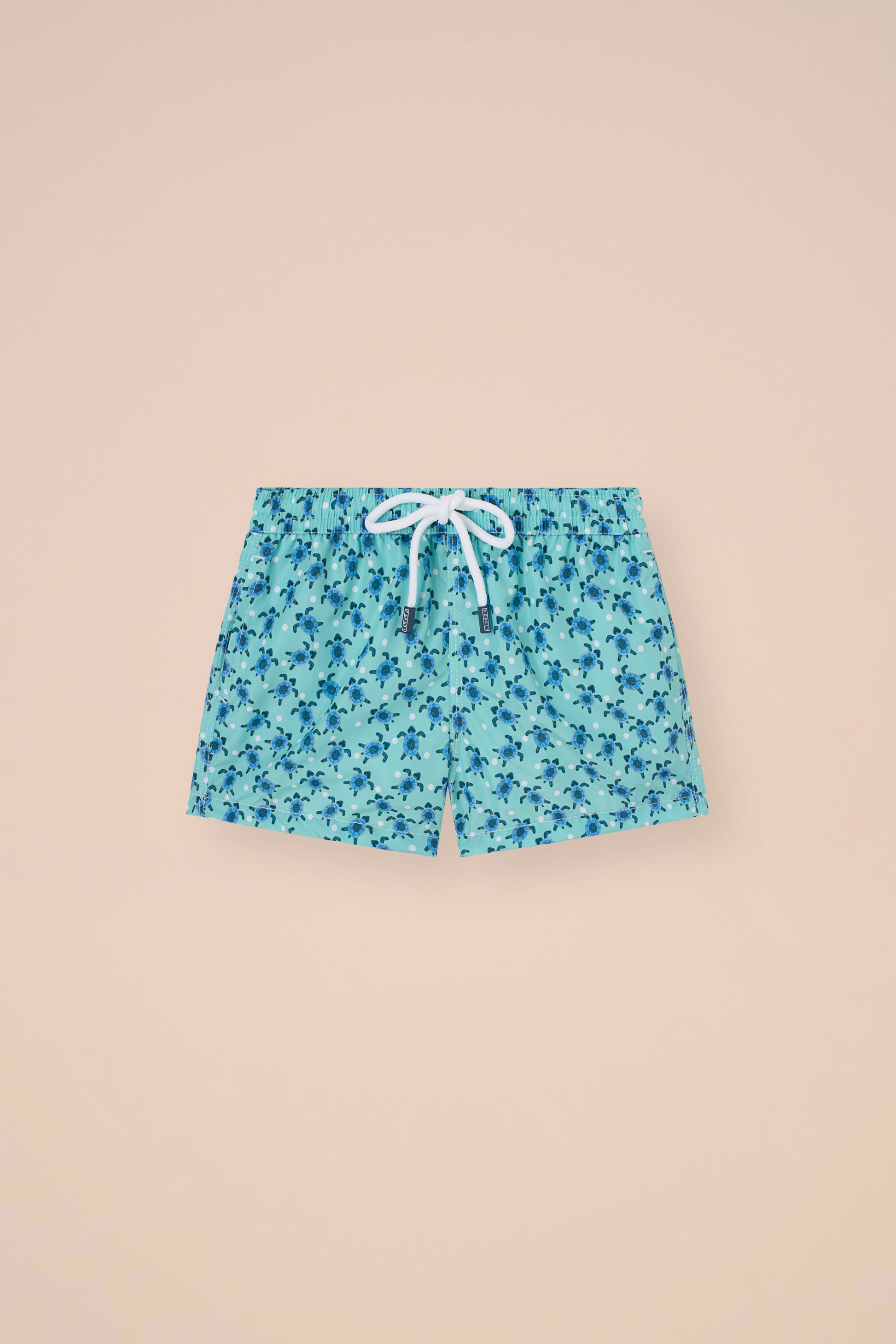 Madeira Kid Swim Trunks - 6-8 years - Seaturtles Pattern - CHALK