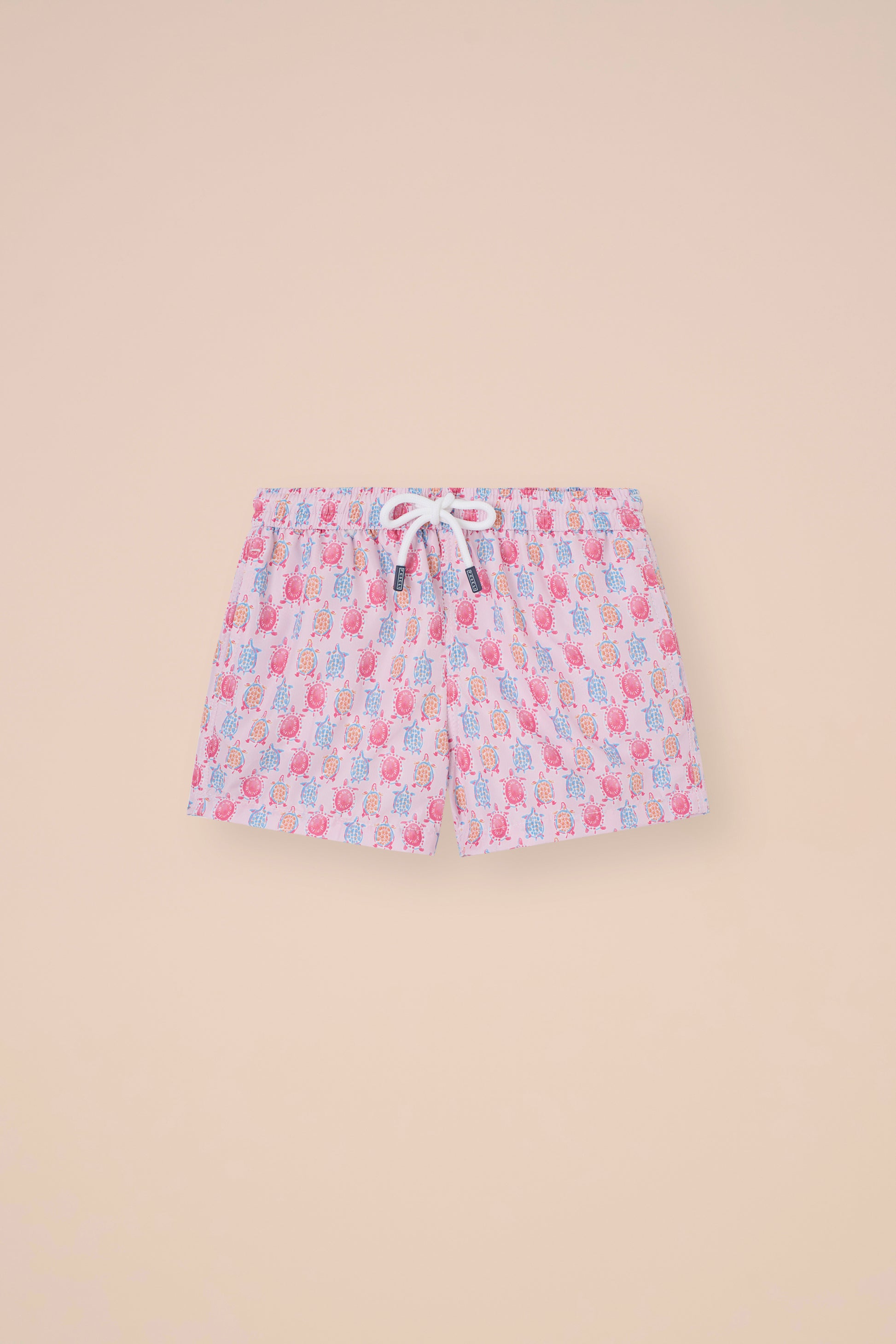 Madeira Kid Swim Trunks - 10-12 years - Turtles Pattern - PEACH