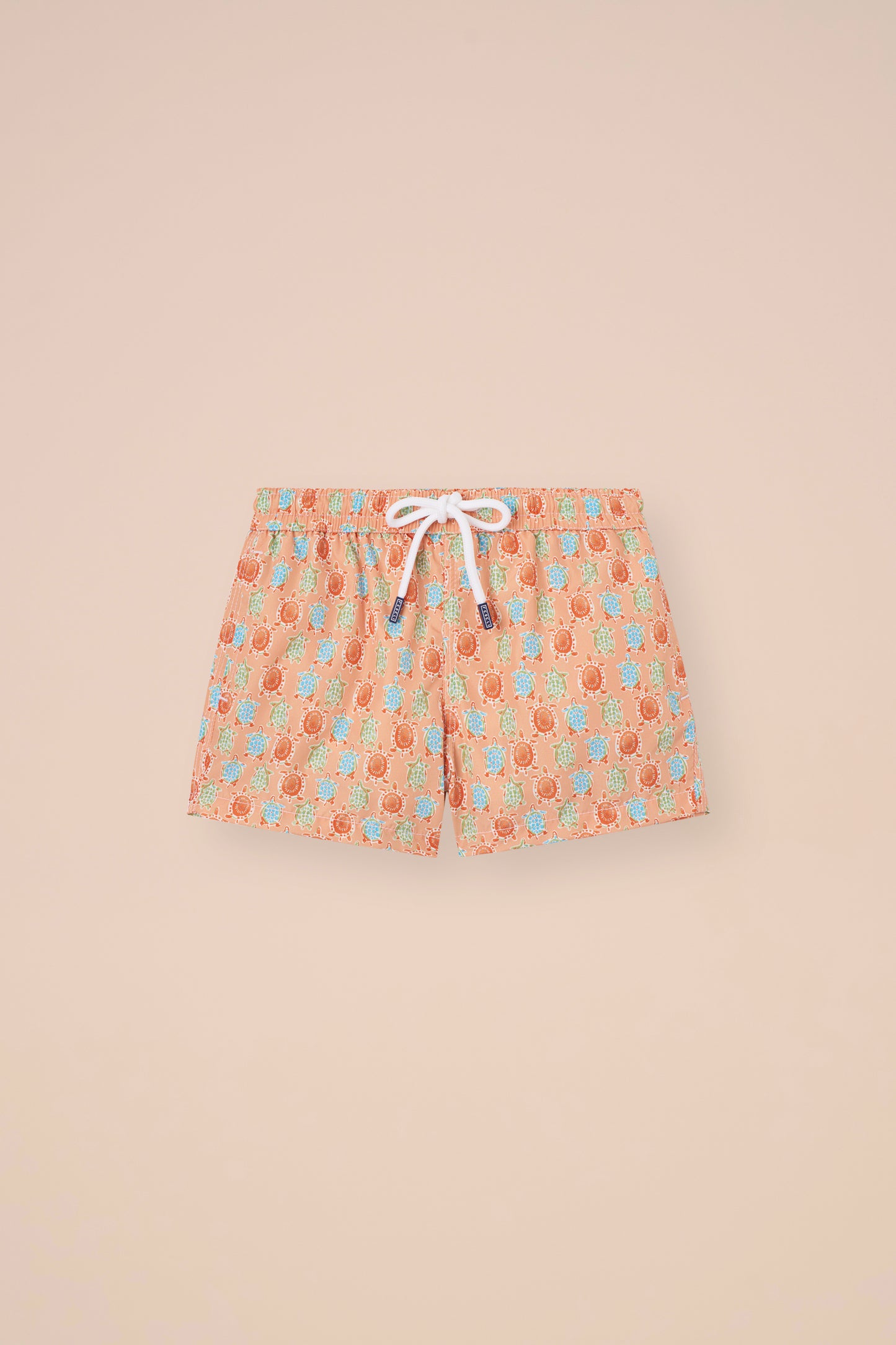 Madeira Kid Swim Trunks - 10-12 years - Turtles Pattern - PEACH