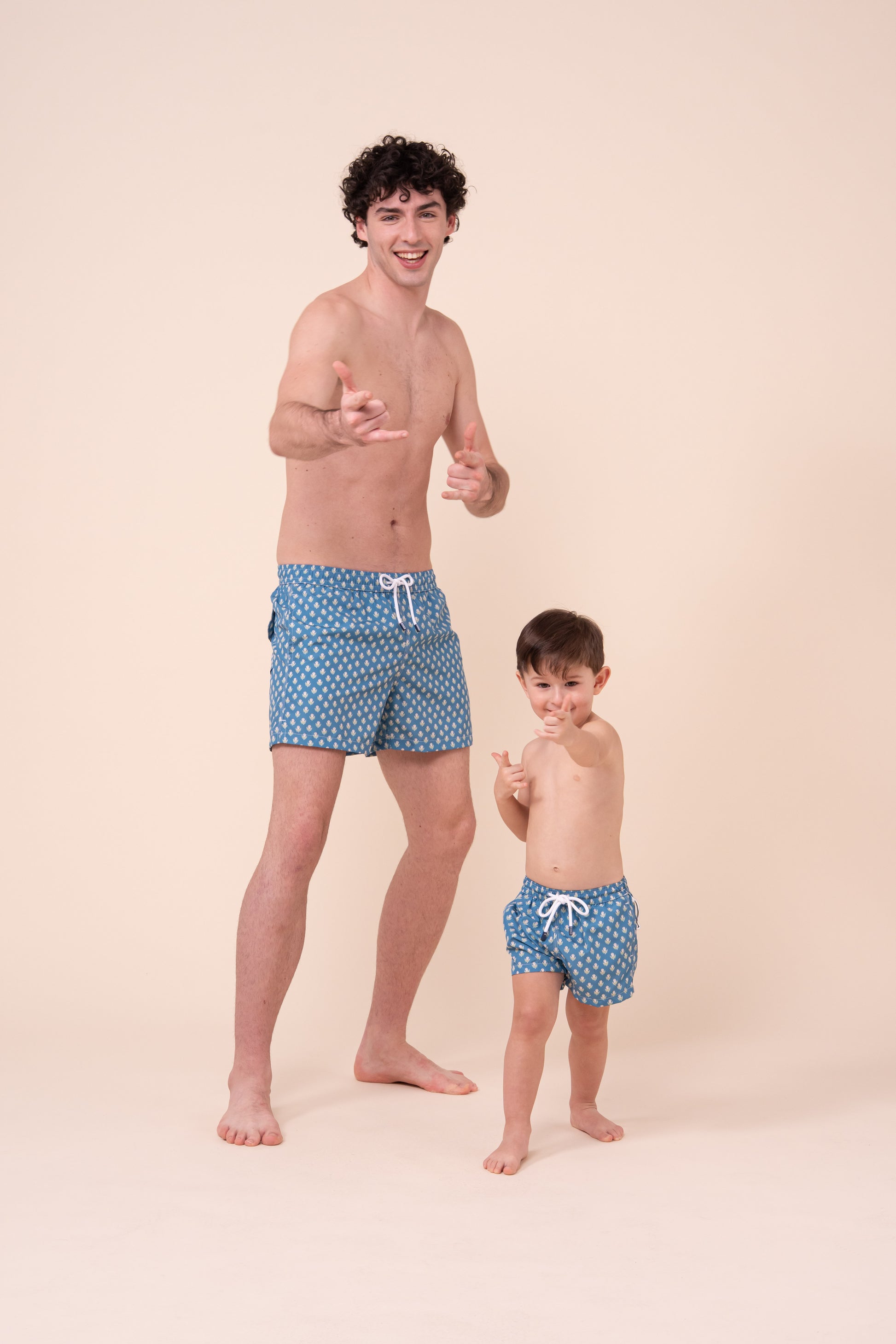Madeira Kid Swim Trunks - 6-8 years - Octopus Pattern - DARKPACIFICBLUE