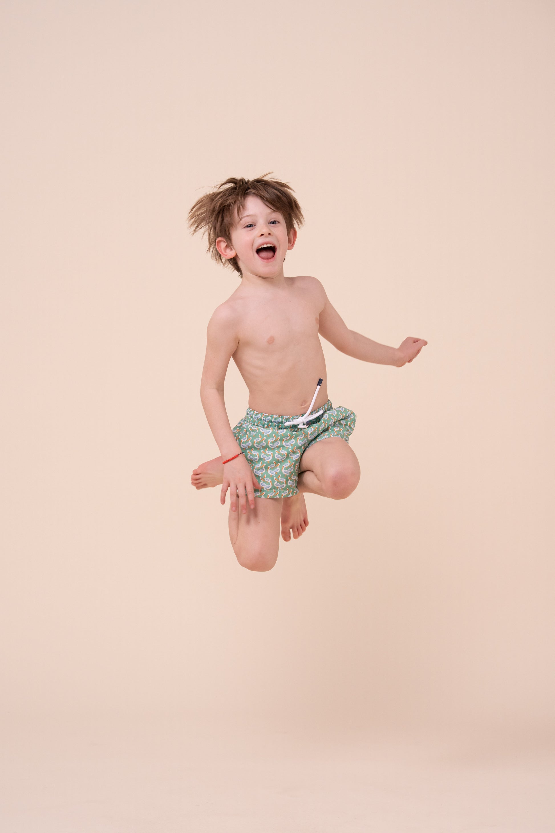 Madeira Kid Swim Trunks - 2-4 years - Pelican Pattern - DEEPSKYBLUE