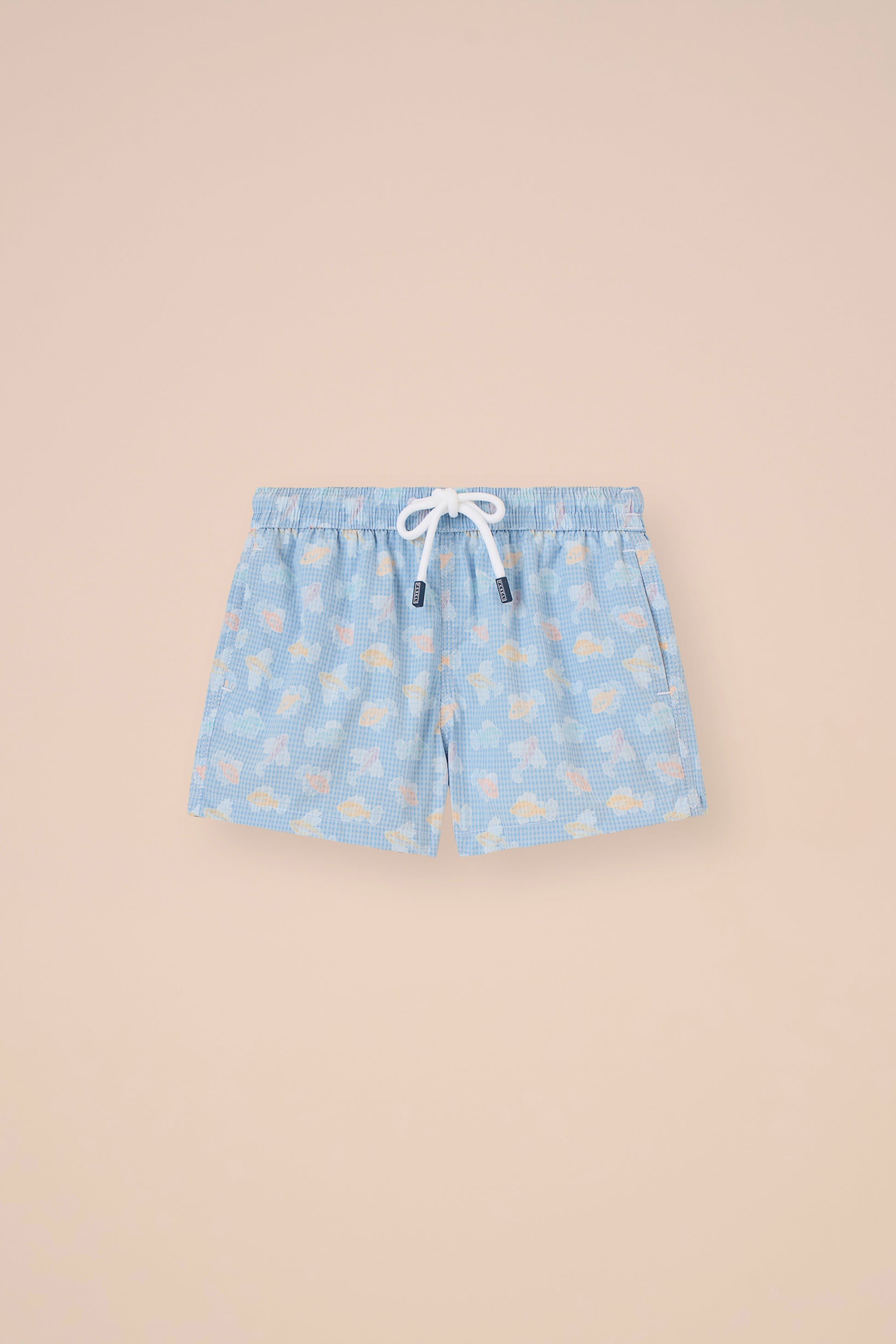 Madeira Kid Sakar Swim Trunk  - 6-8 years - Fishes Pattern - FLAMINGO