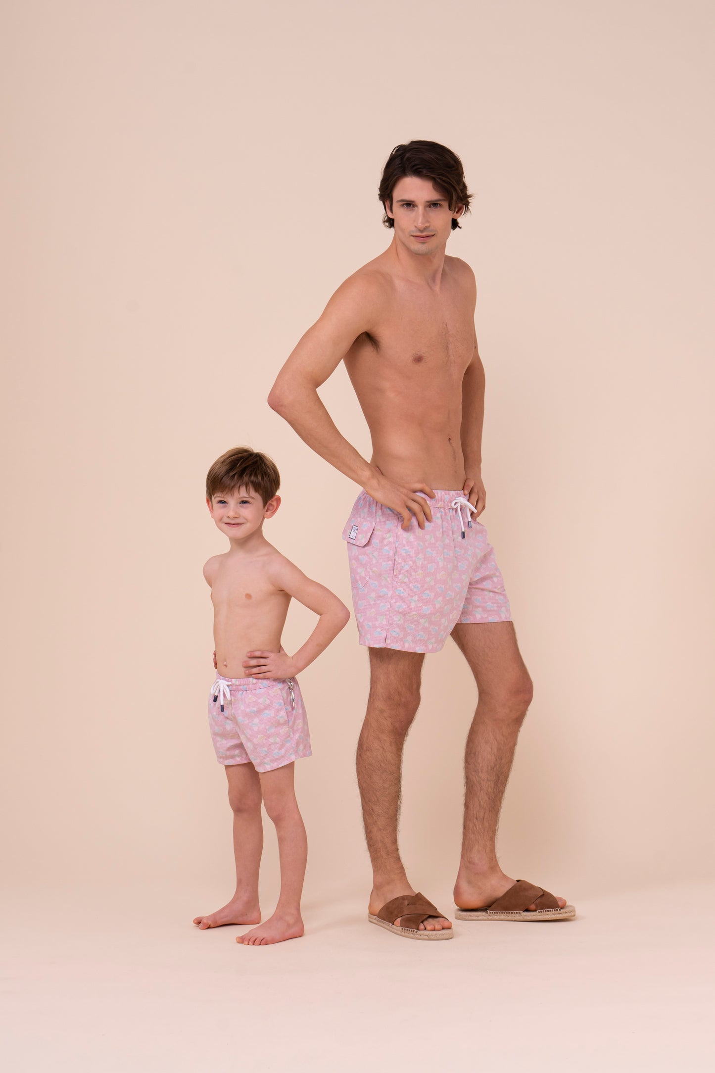 Madeira Kid Sakar Swim Trunk  - 10-12 years - Fishes Pattern - FLAMINGO