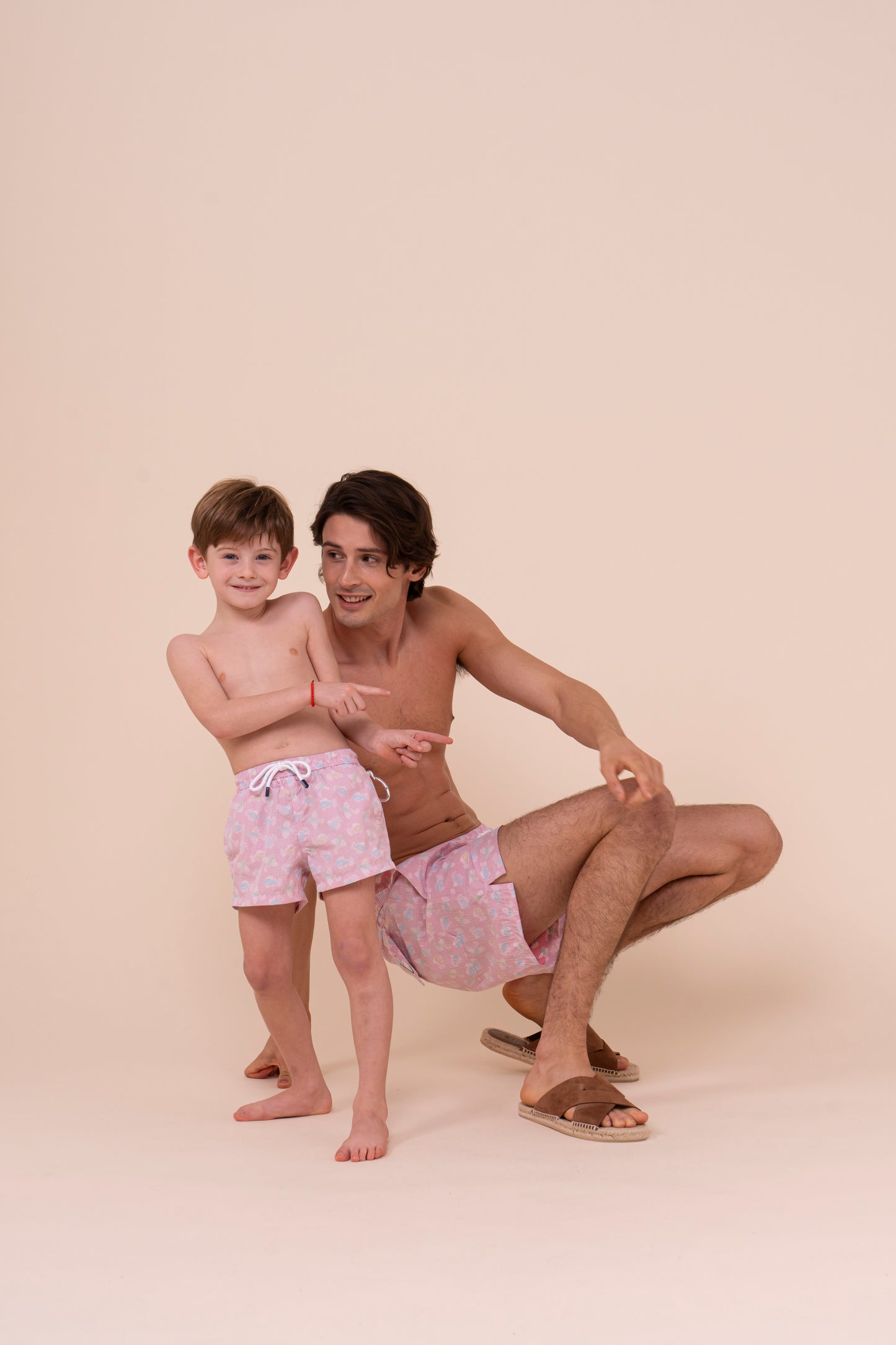 Madeira Kid Sakar Swim Trunk  - 6-8 years - Fishes Pattern - FLAMINGO