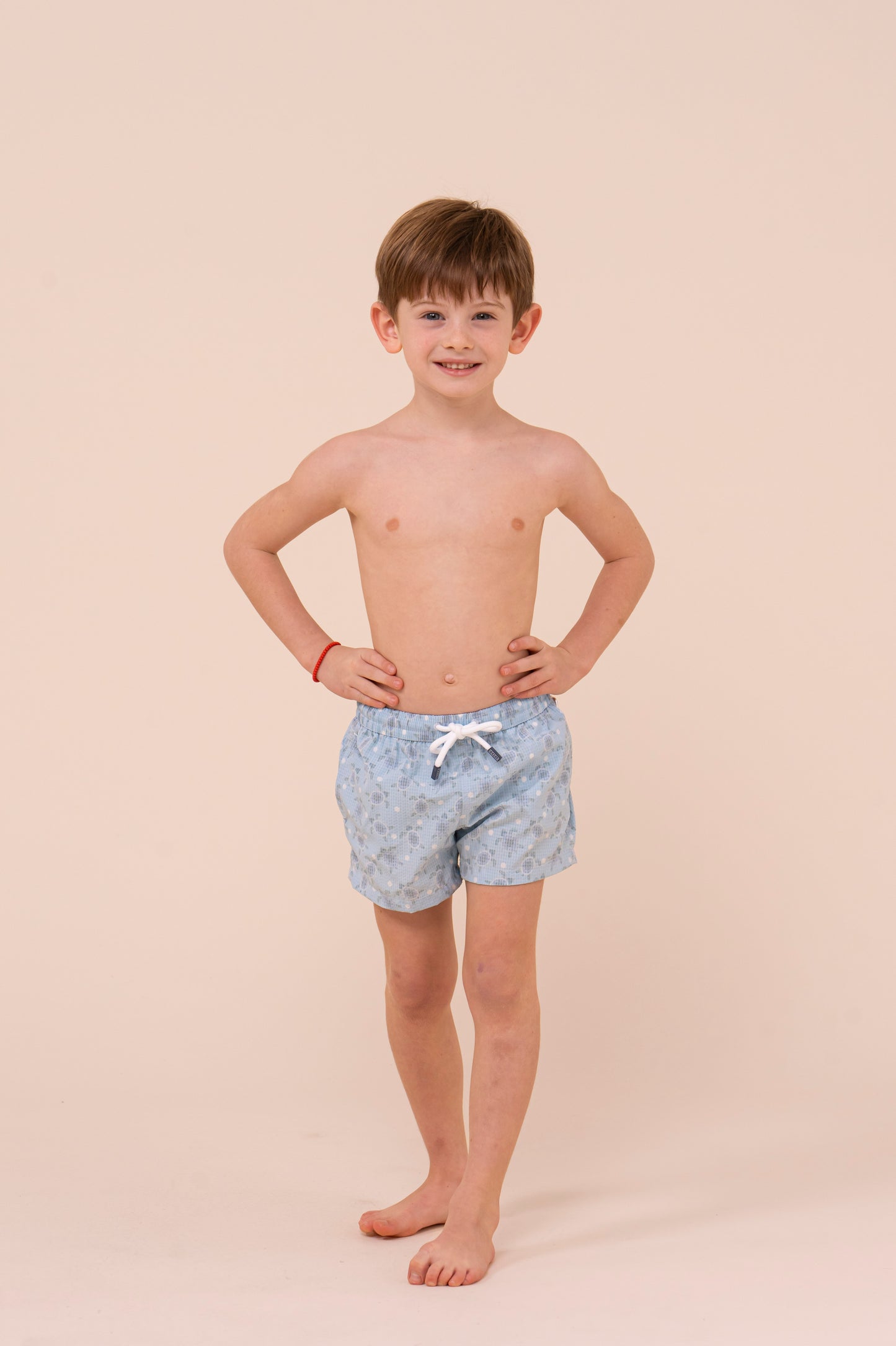 Madeira Kid Sakar Swim Trunk  - 10-12 years - Turtles Pattern - DEEPSKYBLUE