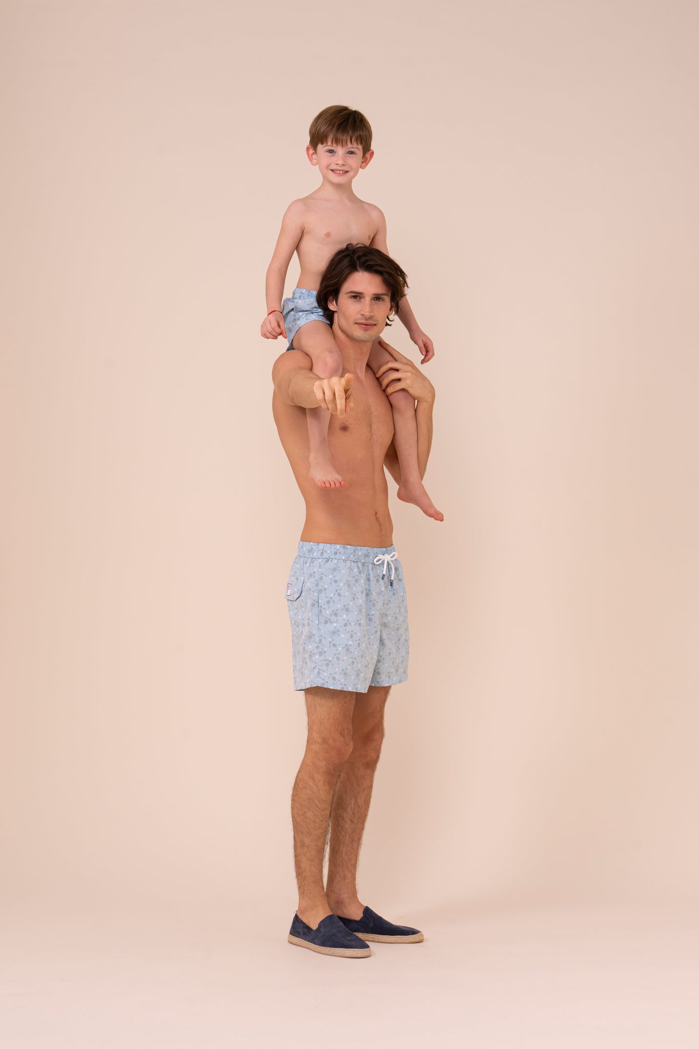 Madeira Kid Sakar Swim Trunk  - 2-4 years - Turtles Pattern - DEEPSKYBLUE