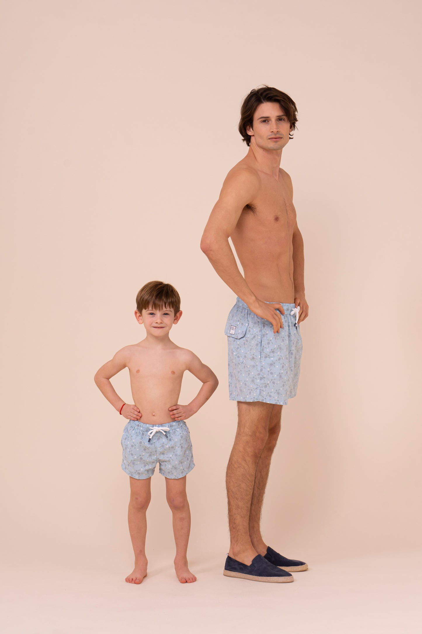 Madeira Kid Sakar Swim Trunk  - 2-4 years - Turtles Pattern - DEEPSKYBLUE