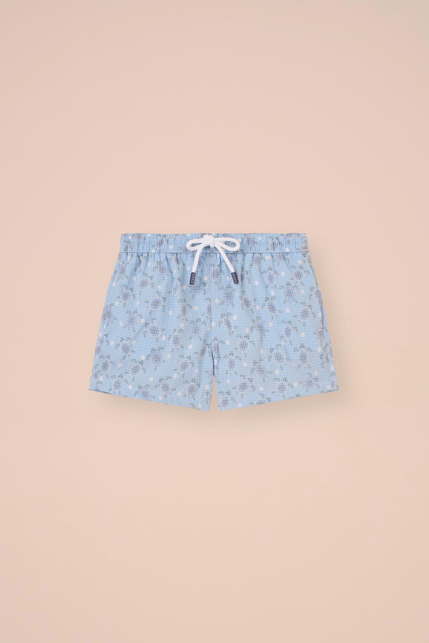 Madeira Kid Sakar Swim Trunk  - 10-12 years - Turtles Pattern - DEEPSKYBLUE