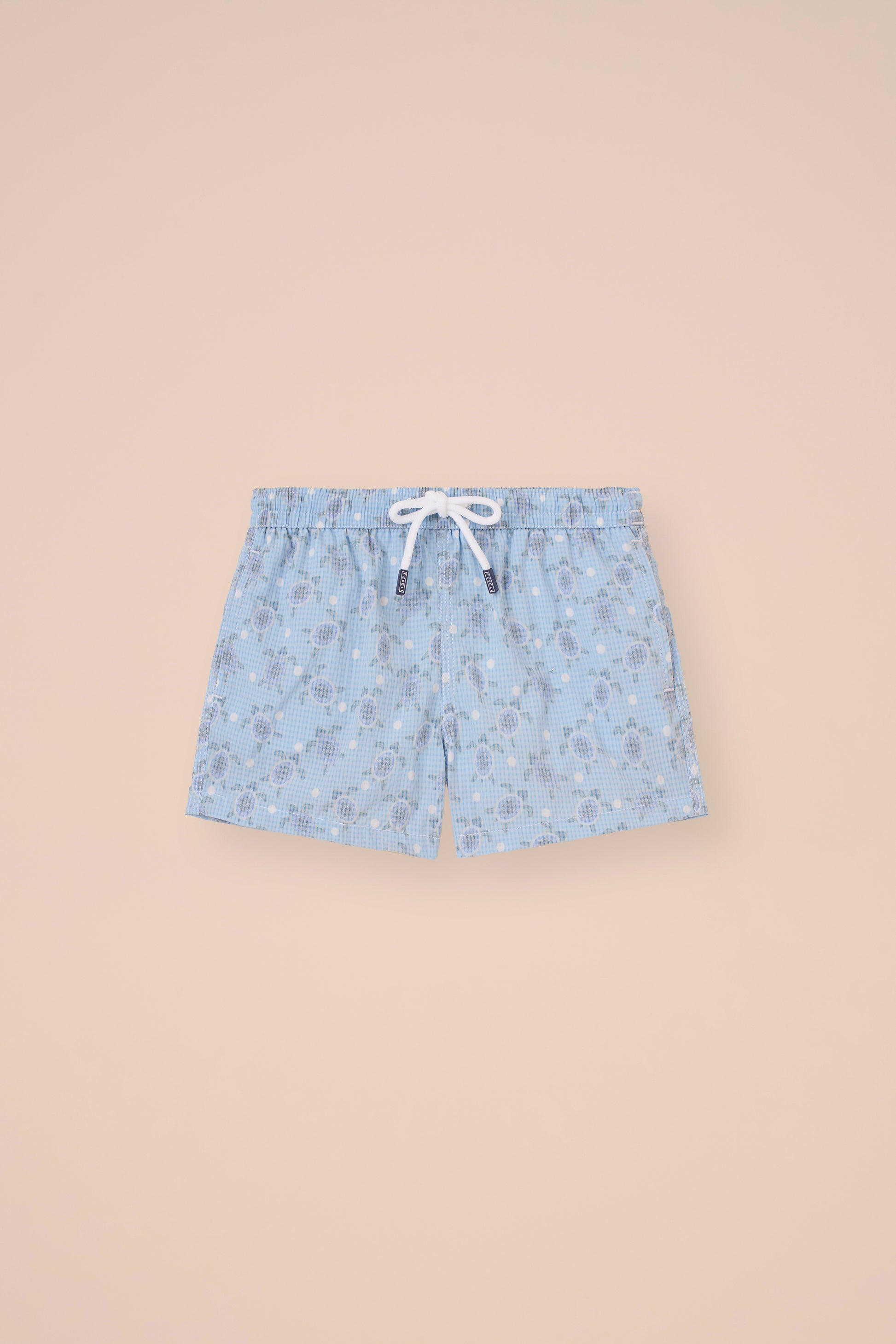 Madeira Kid Sakar Swim Trunk  - 10-12 years - Turtles Pattern - DEEPSKYBLUE