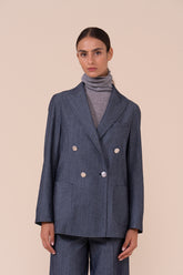 New Dandy Wool and Cotton Gabardine Double-breast Blazer