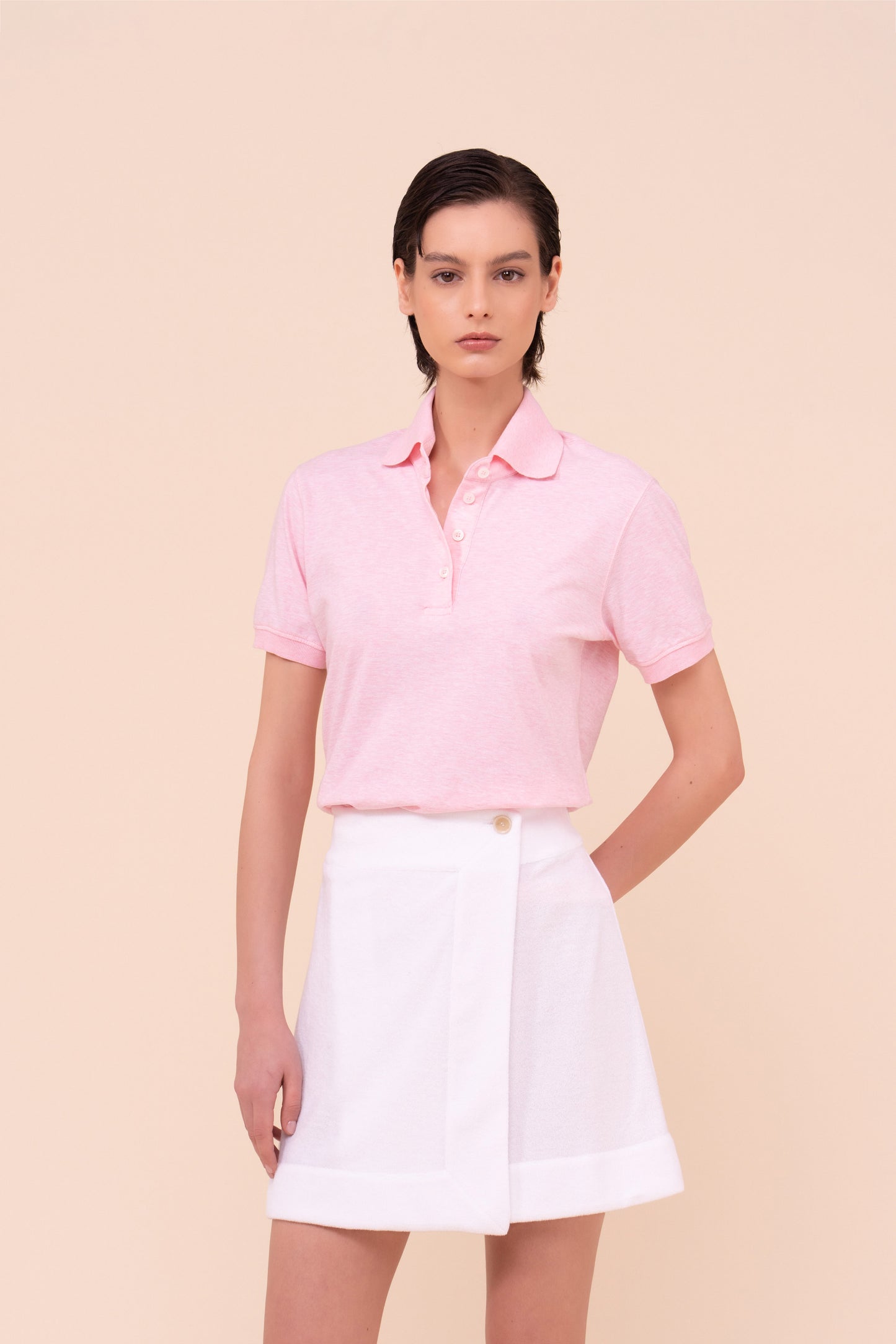 Bellini polo in jersey di cotone mèlange - WAVE