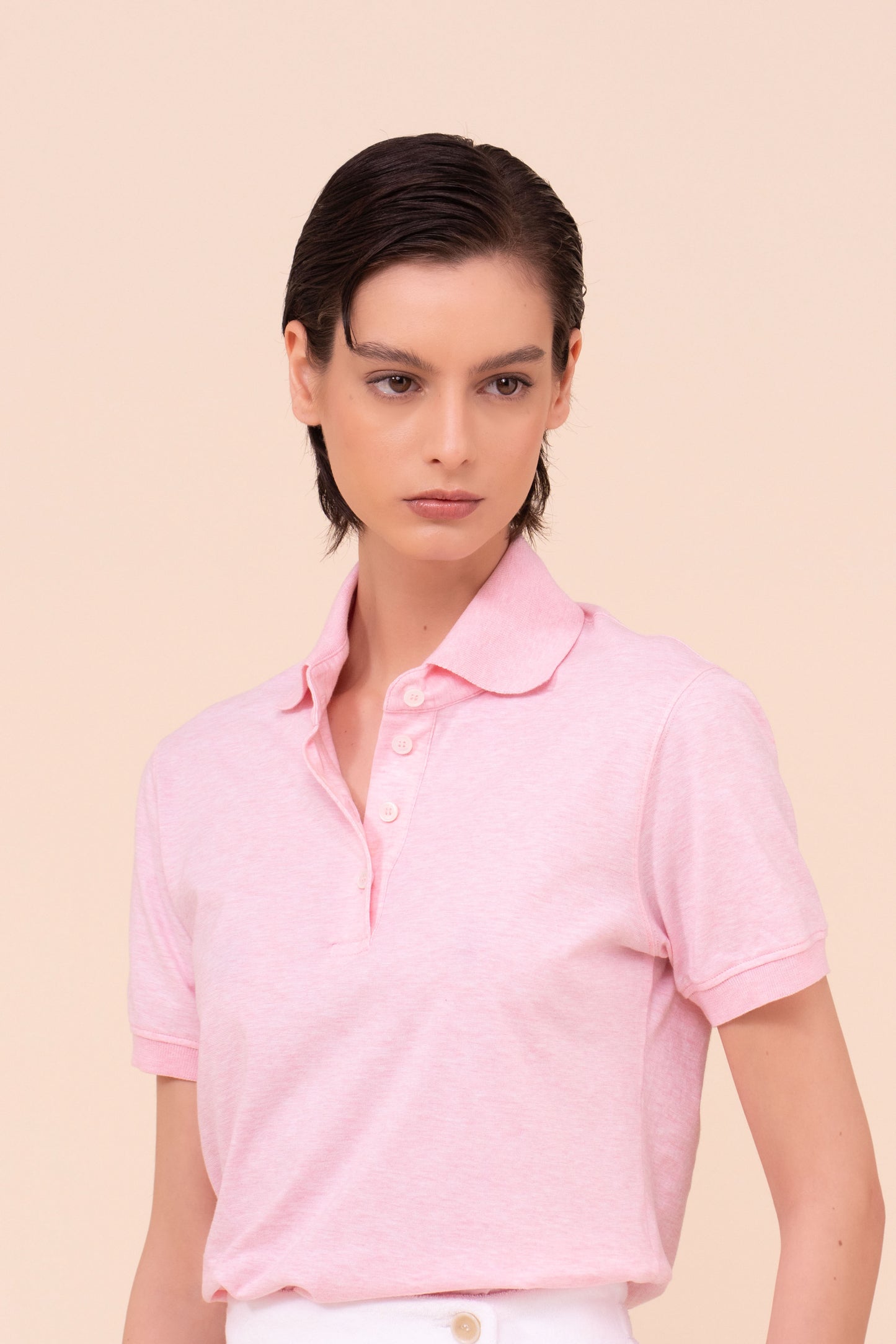 Bellini polo in jersey di cotone mèlange - WAVE