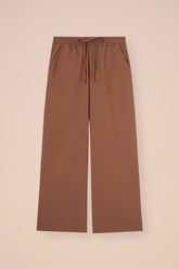 New Diana pantaloni a gamba ampia in cotone popeline