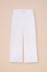 New Diana pantaloni a gamba ampia in cotone popeline
