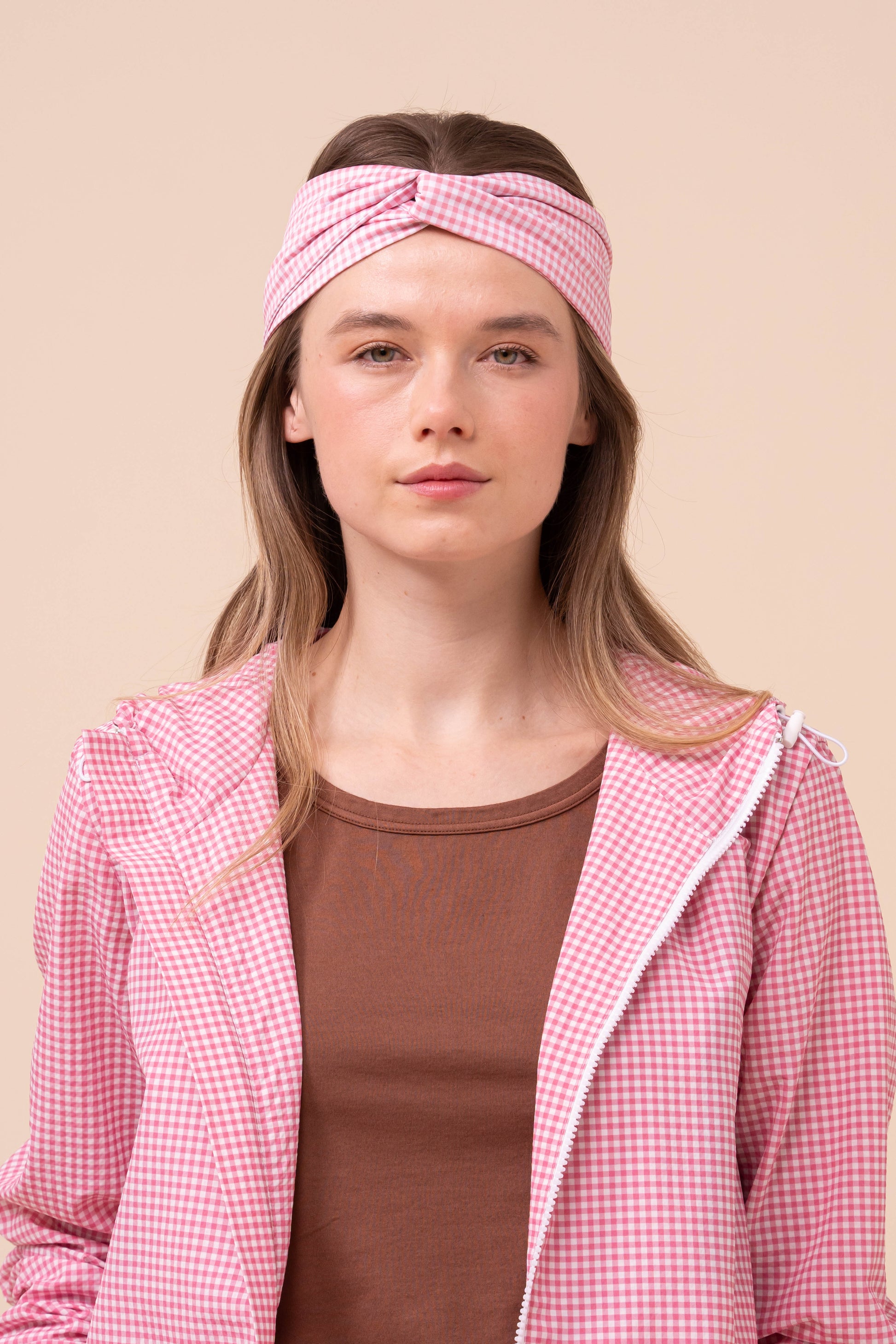 Domenico Seersucker Gingham Jacket - PETALPINK