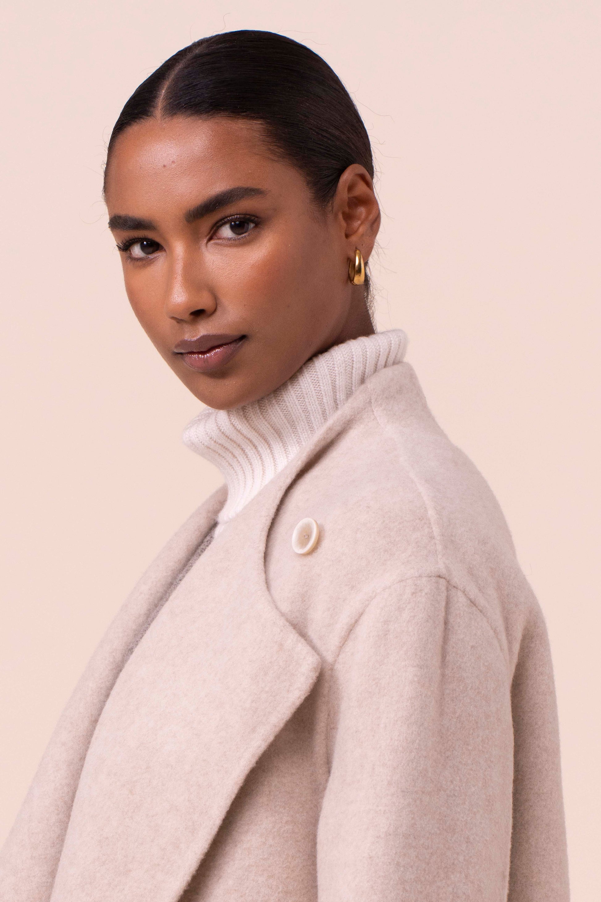 Ramona cappotto lungo in lana e cashmere - LINENMELANGE