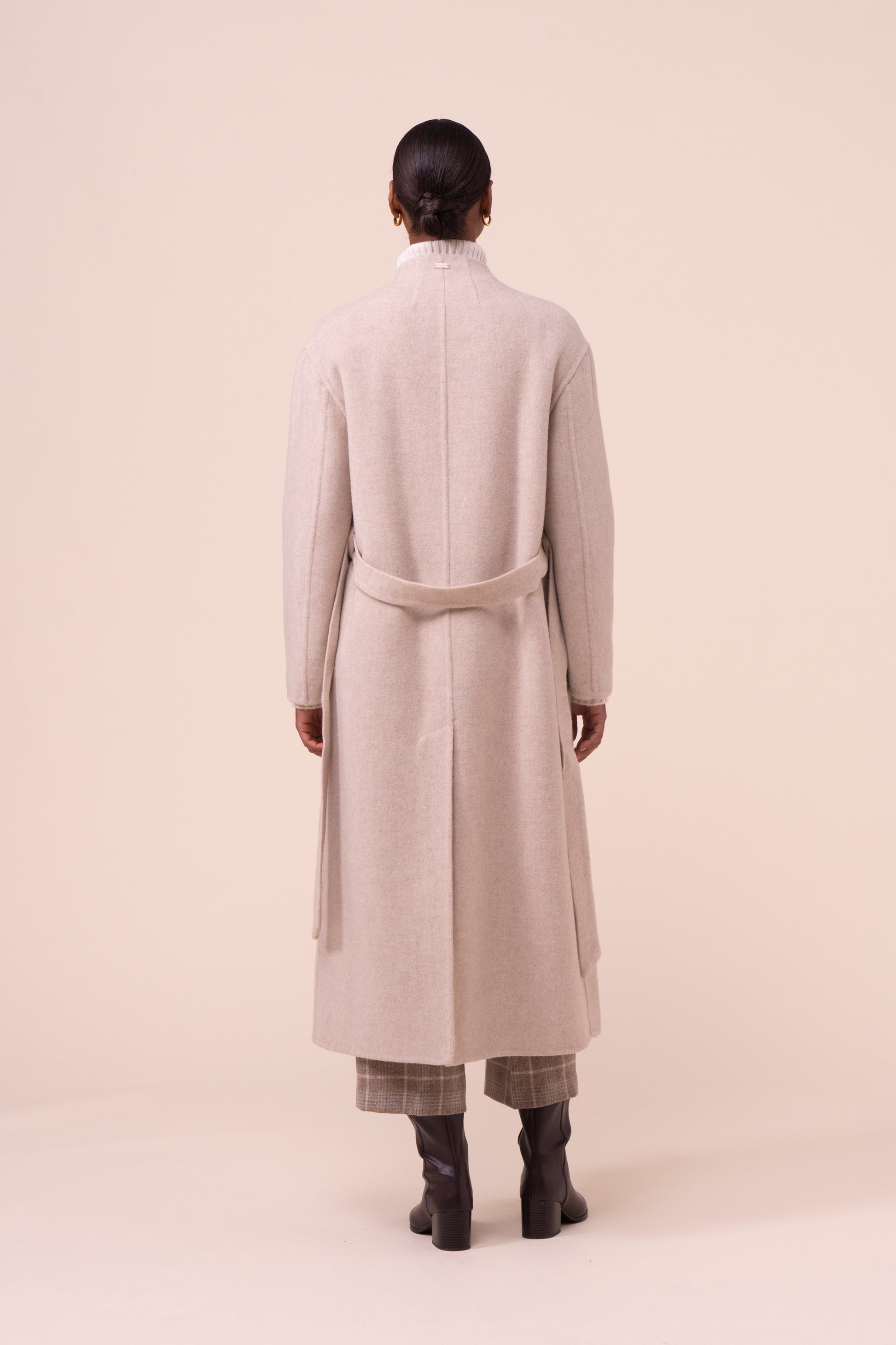 Ramona cappotto lungo in lana e cashmere - LINENMELANGE