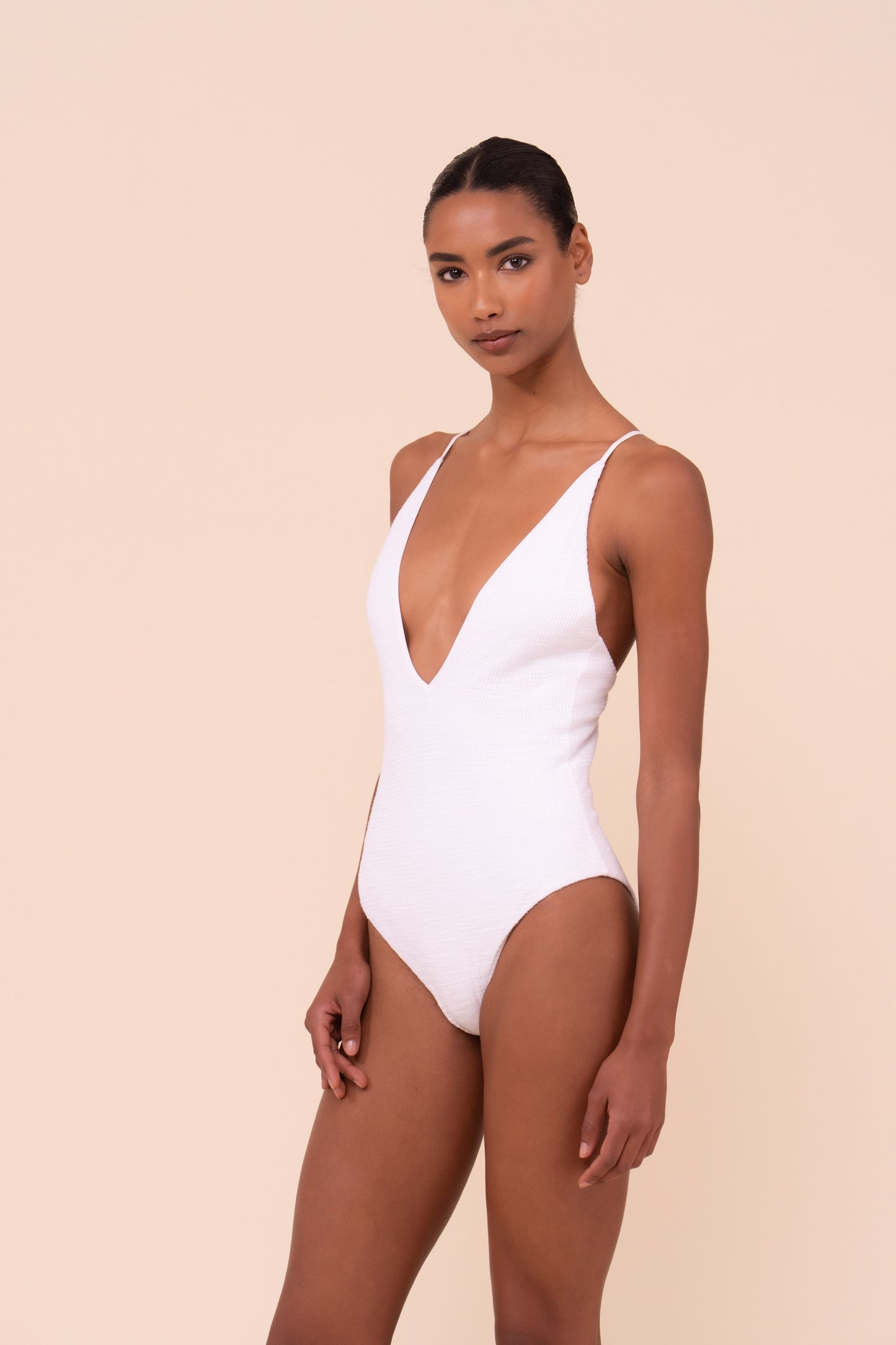 Alaska costume intero in maglia Ebulis - WHITE